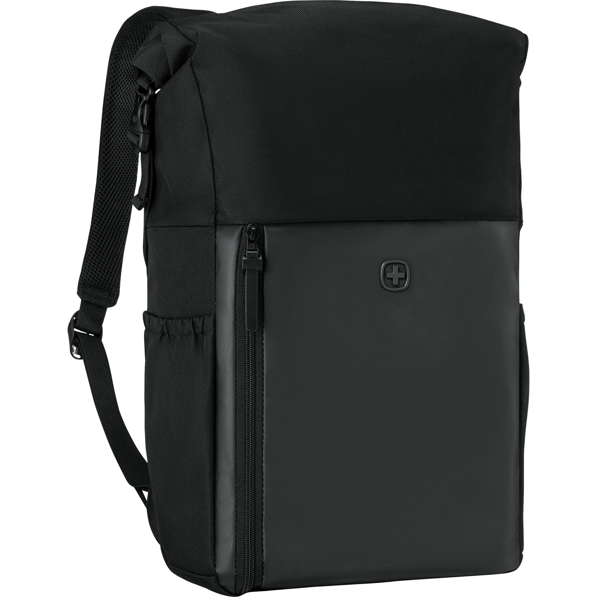 Rucksack, Umhängetasche, Laptopfach, Reißverschlussfächer, Schwarz