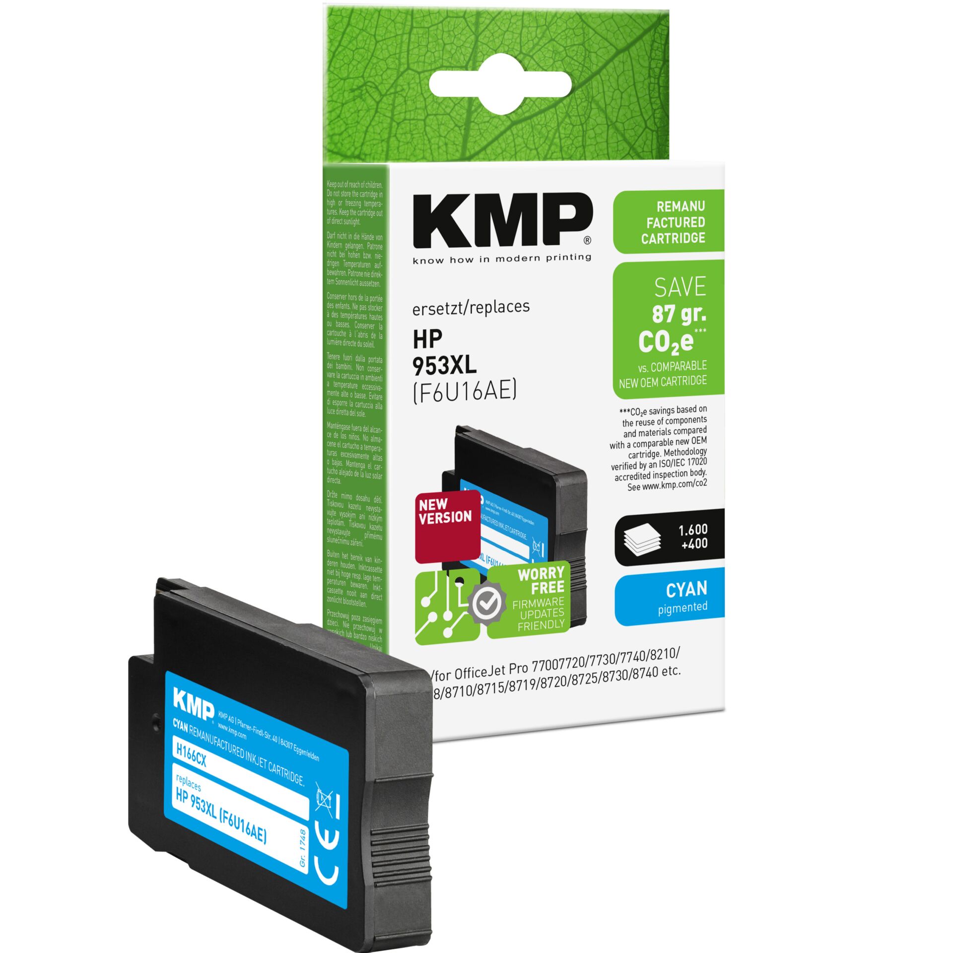 Adapter, Elektronik, Hardware, Computerausrüstung, QR Code, Tintenpatrone, Kompakt, Cyan, HP 953XL, Wiederbefüllbare Cartridge