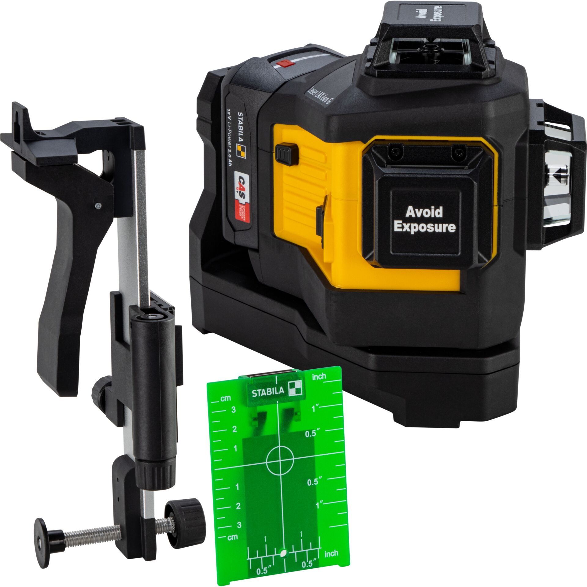 Lasernivile, Wetterfest, Selbstnivellierend, Stativaufnahme, Grüner Zielkopf