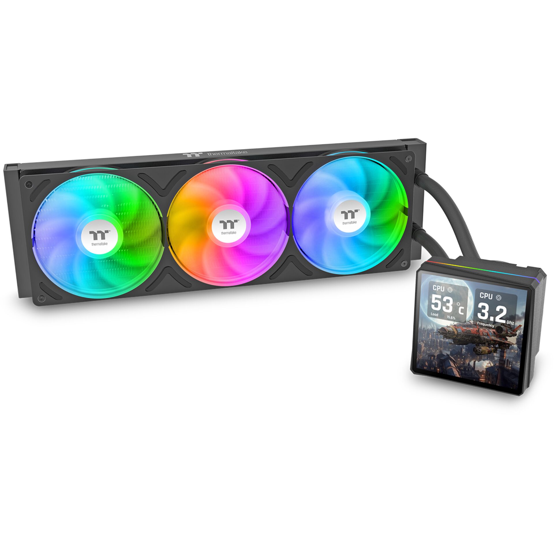 RGB‑Lüfter, RGB-Beleuchtung, CPU-Kühler, Flüssigkeitskühlung, Dreifach-Lüfter