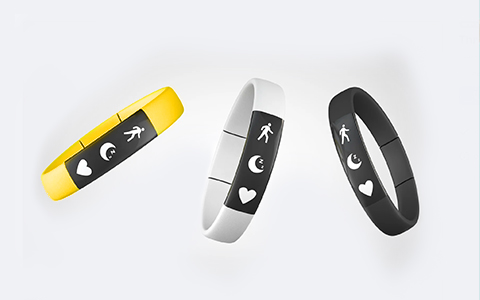 Armband, Schwarz-weiß, Gummiarmband, Schmuckband, Symbole