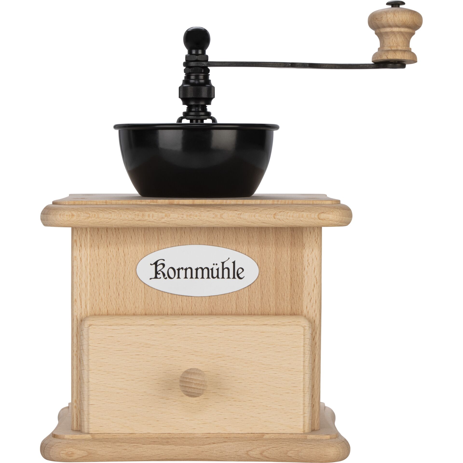 Kaffeemühle, Holz, Manuelle Mühle, Schwarz, Kegelrad