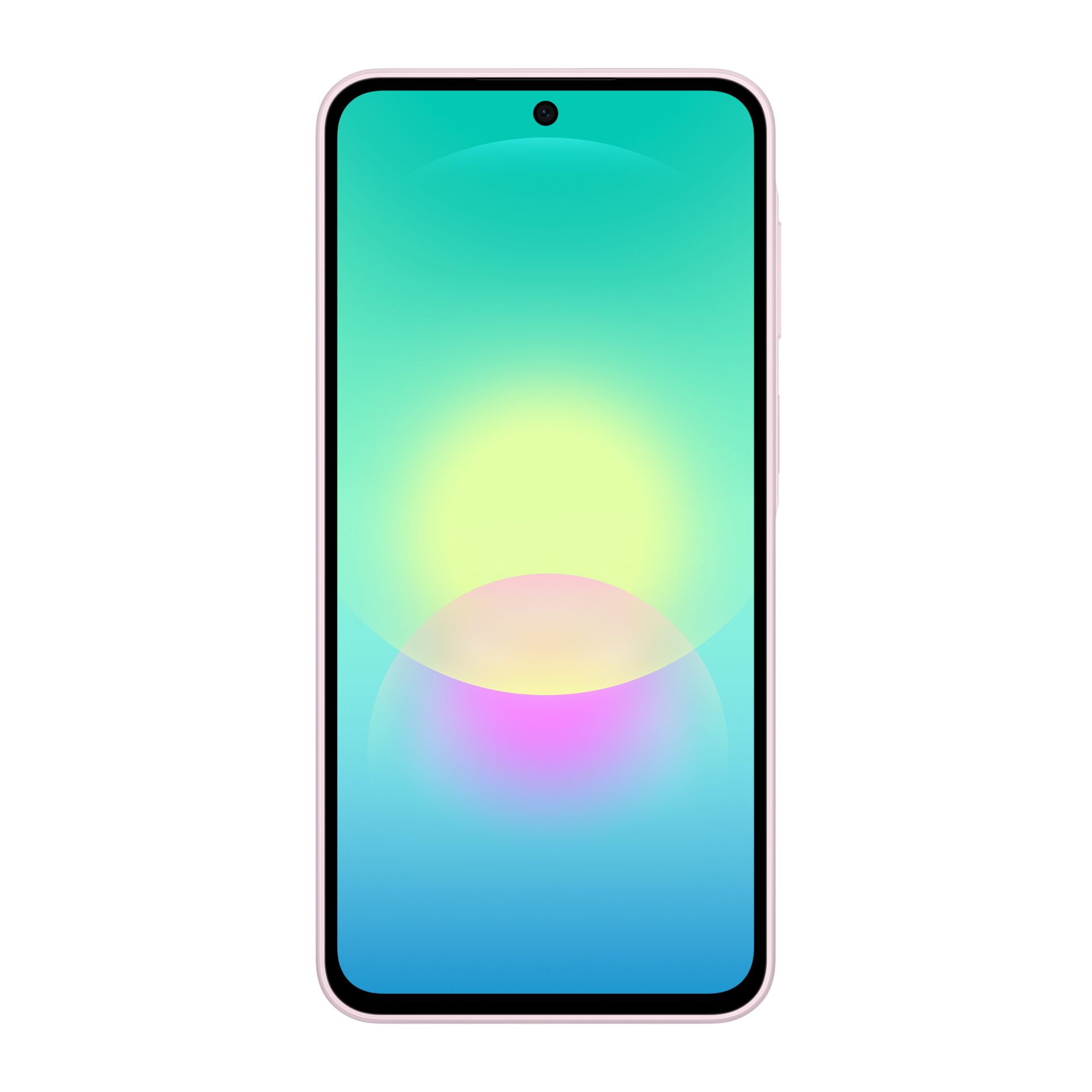 smartphone, Bildschirm, rosa Rahmen, randlos, Wasserfarben-Verlauf