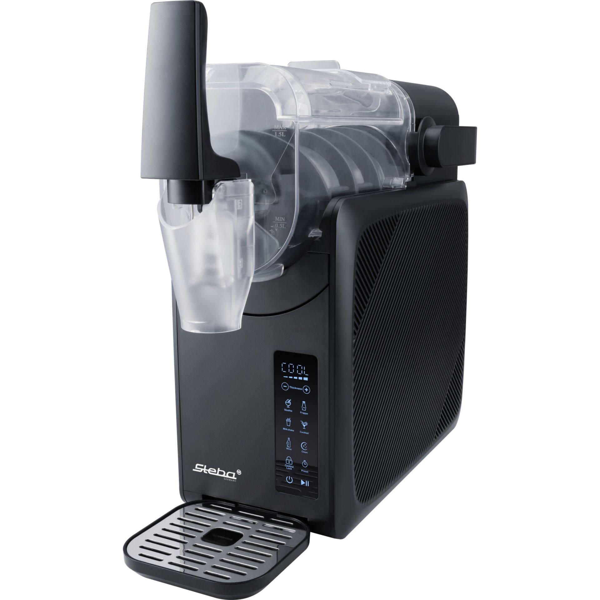 Einzeln-Servier, Kaffeemaschine, Pods-Ausgabe, Digitalanzeige, schwarz-knopf