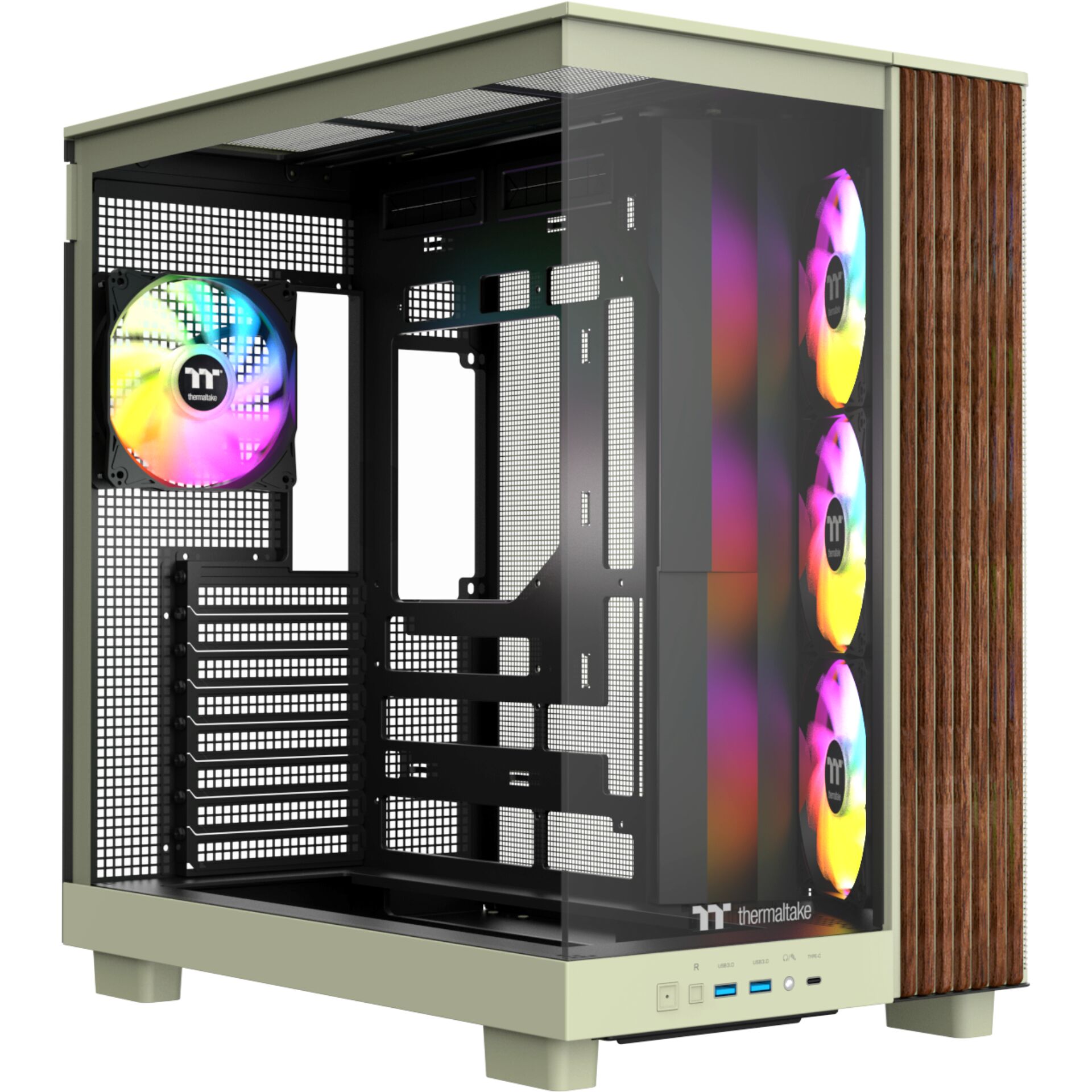 Computer case, Mid-tower, Glas-Seitenwand, RGB-Lüfter, Mesh-Front