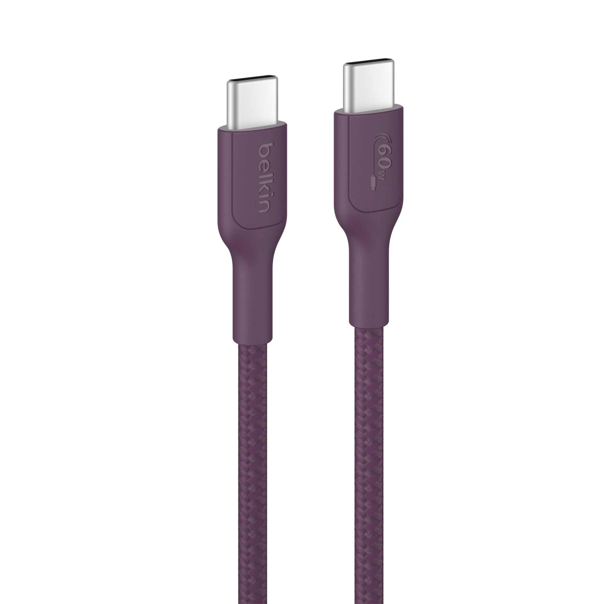USB-C Kabel, geflochtenes Kabel, lila, 2 m Länge, Go Link