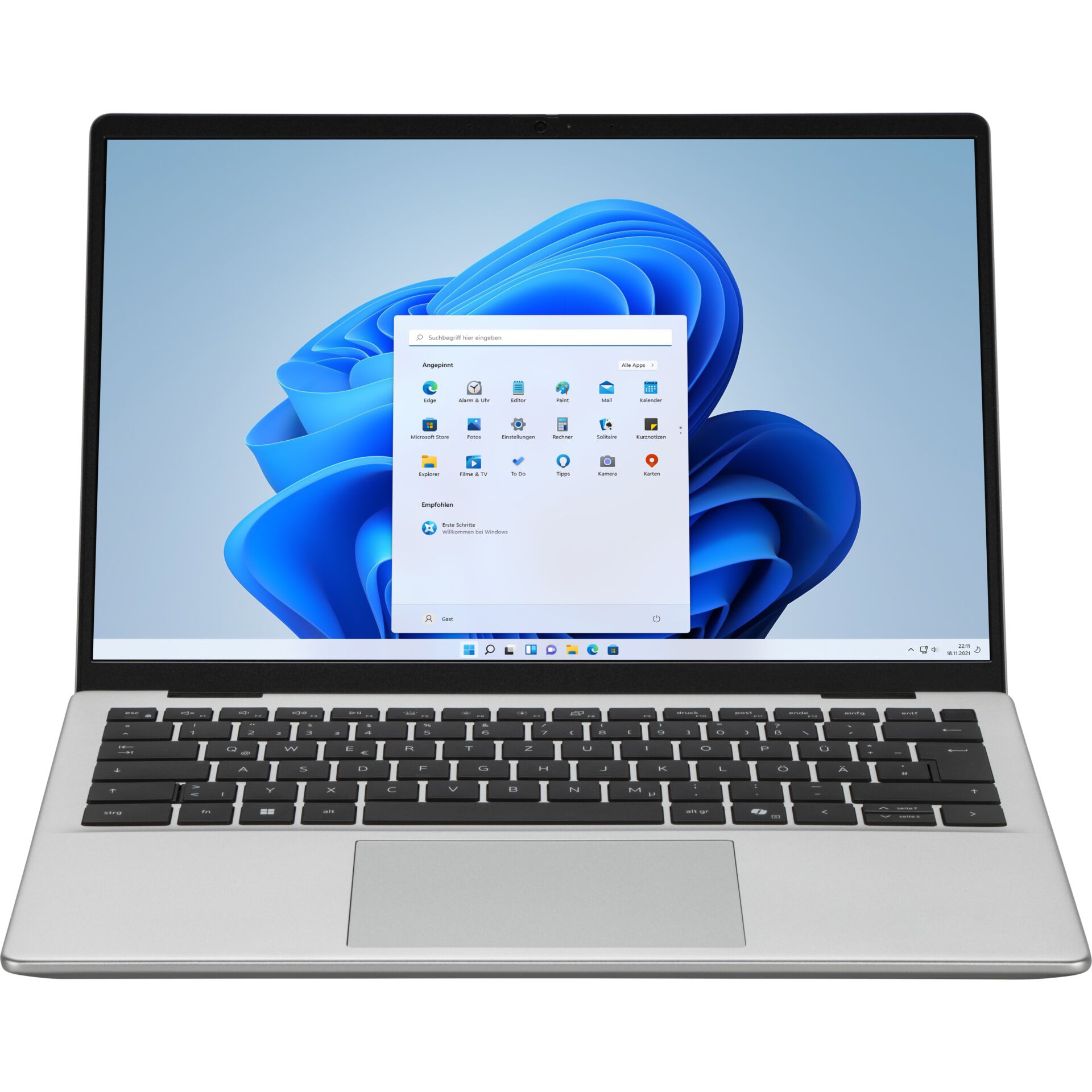 laptop, Bildschirm, Windows, Tastatur, Silber