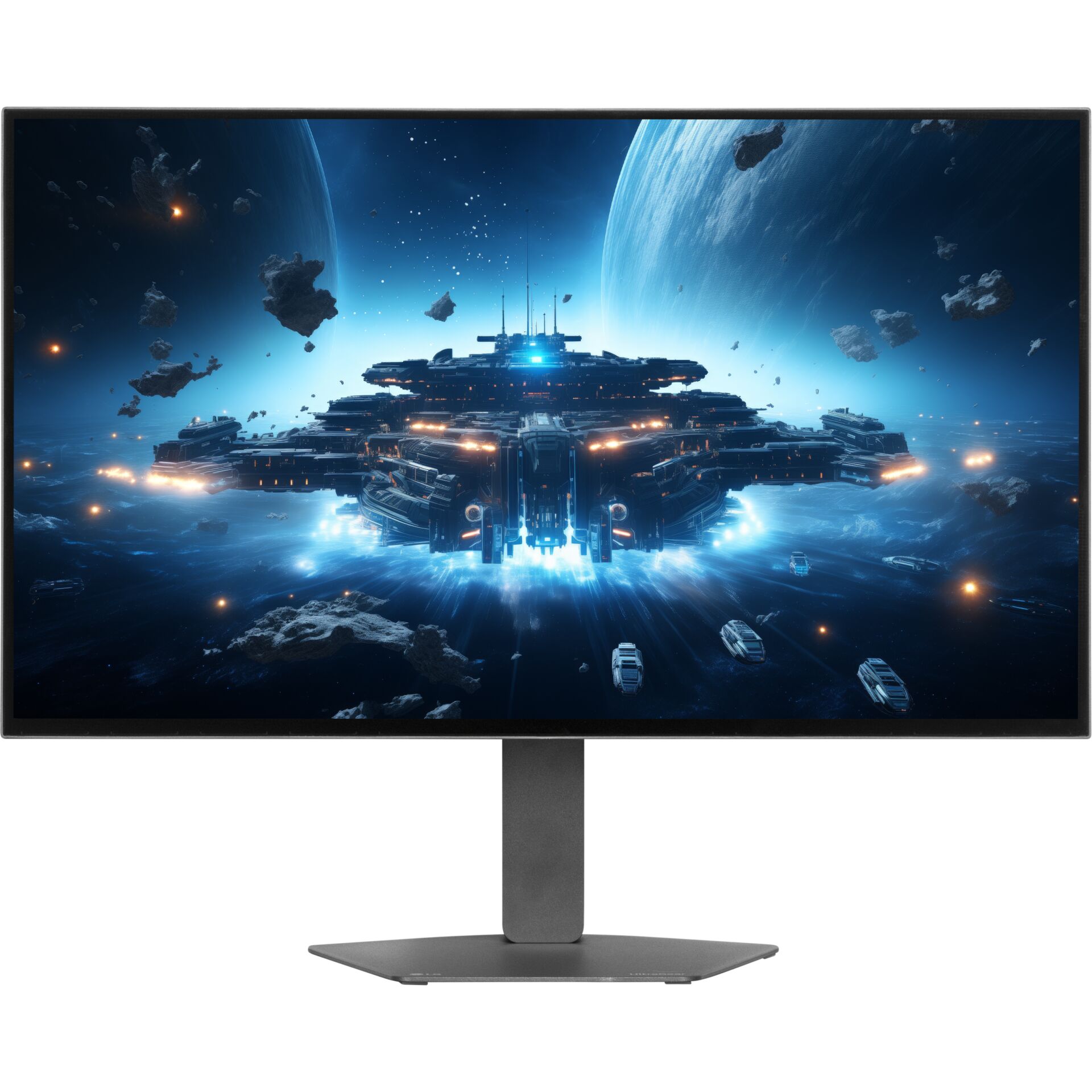 Monitor, LED, LG, UltraGear, OLED, monitor, gaming, ultra-wide?, space battle, display stand