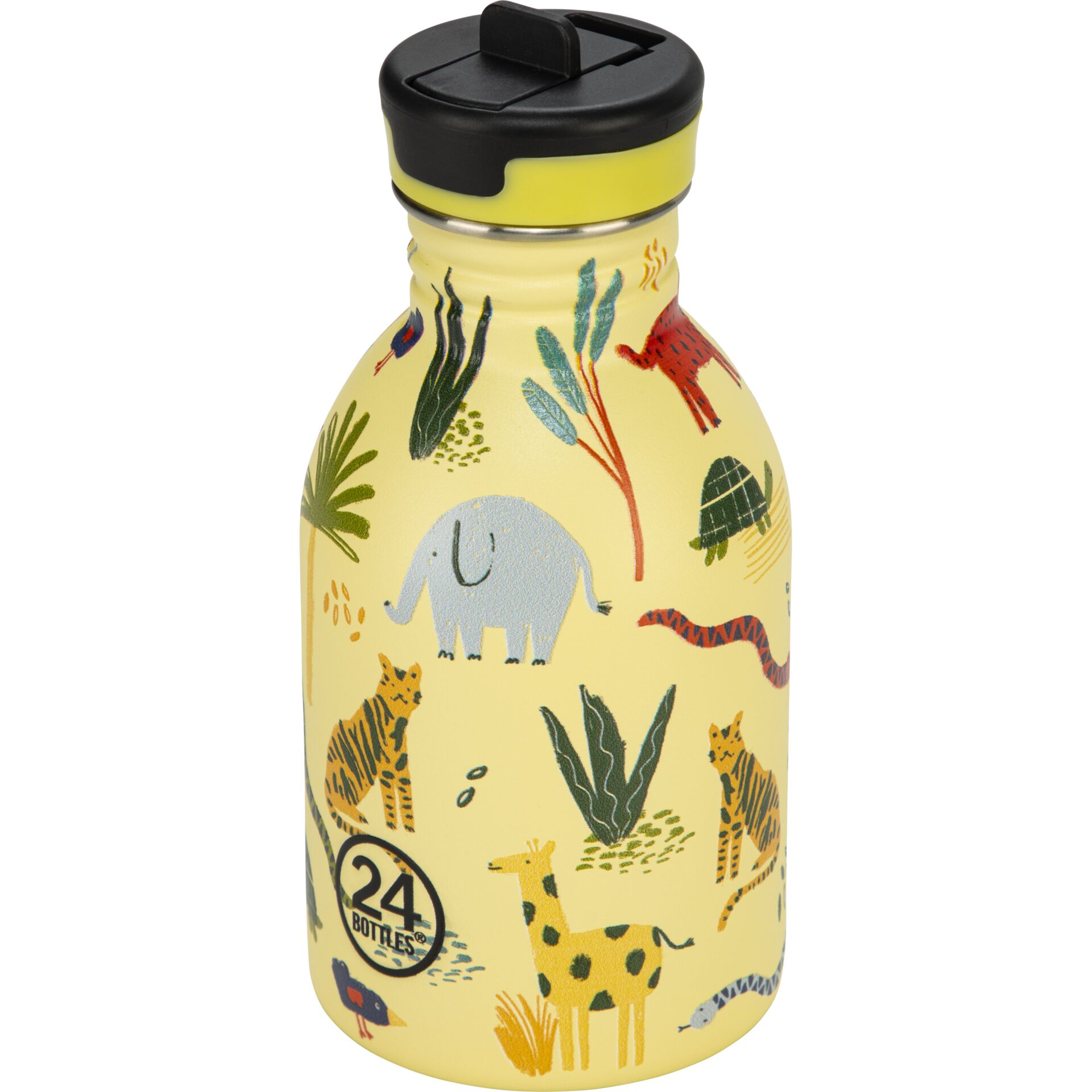 Flasche, Wasserflasche, Tiermuster, Gelb, 24 Flaschen