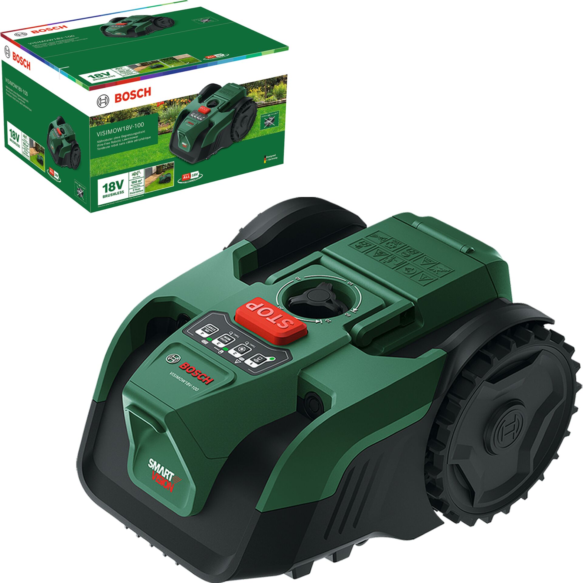 Landirobot, Rasenmulcher, 18V, Batterie, Rotationssensor