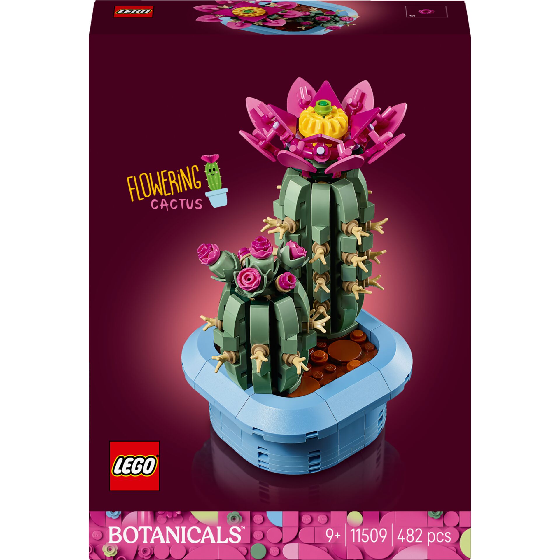 lego, botanicals, cactus blüten, kaktus, pink blüten