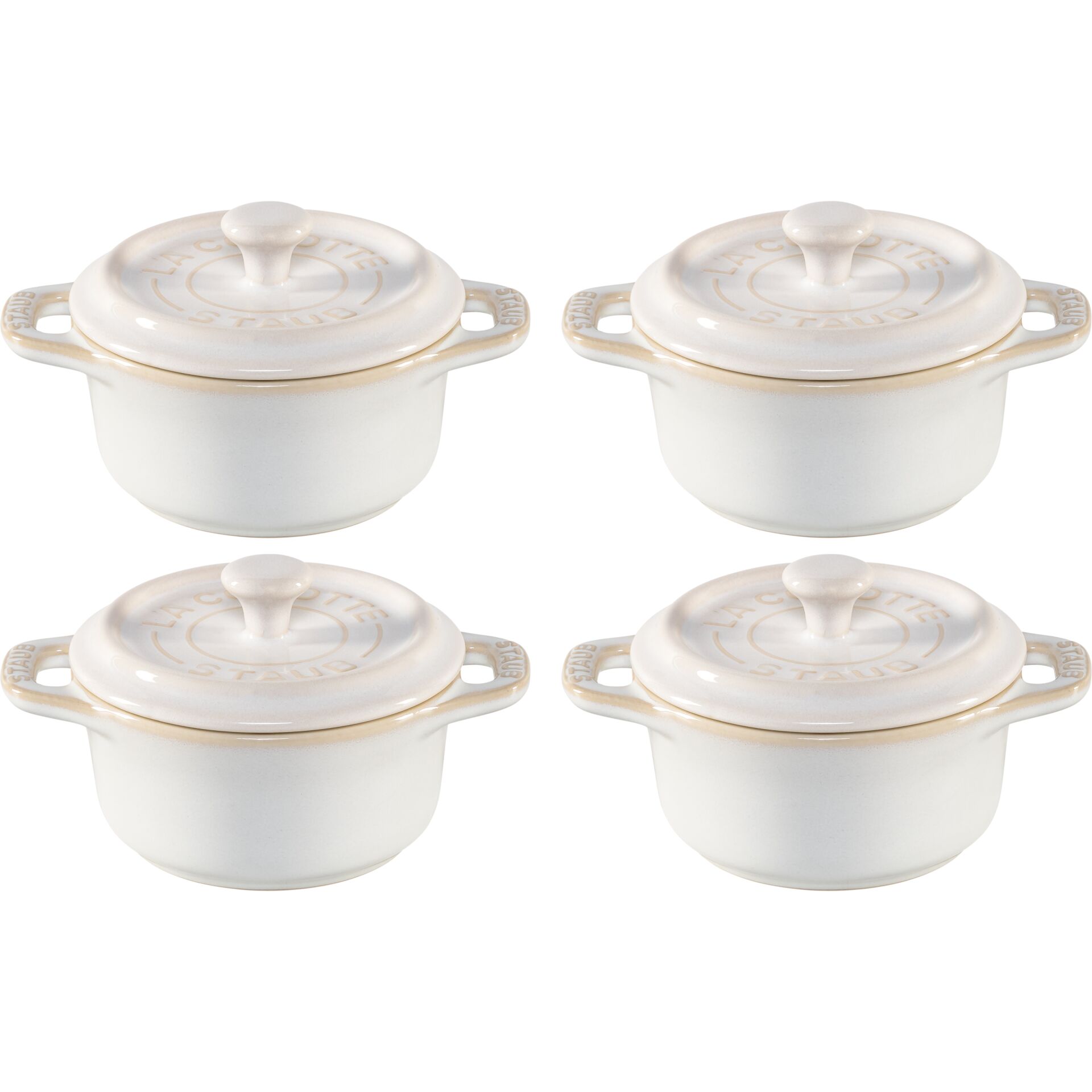 Mini-Cocotte, Kasserolle, Porzellan, Ofenfest, Deckel
