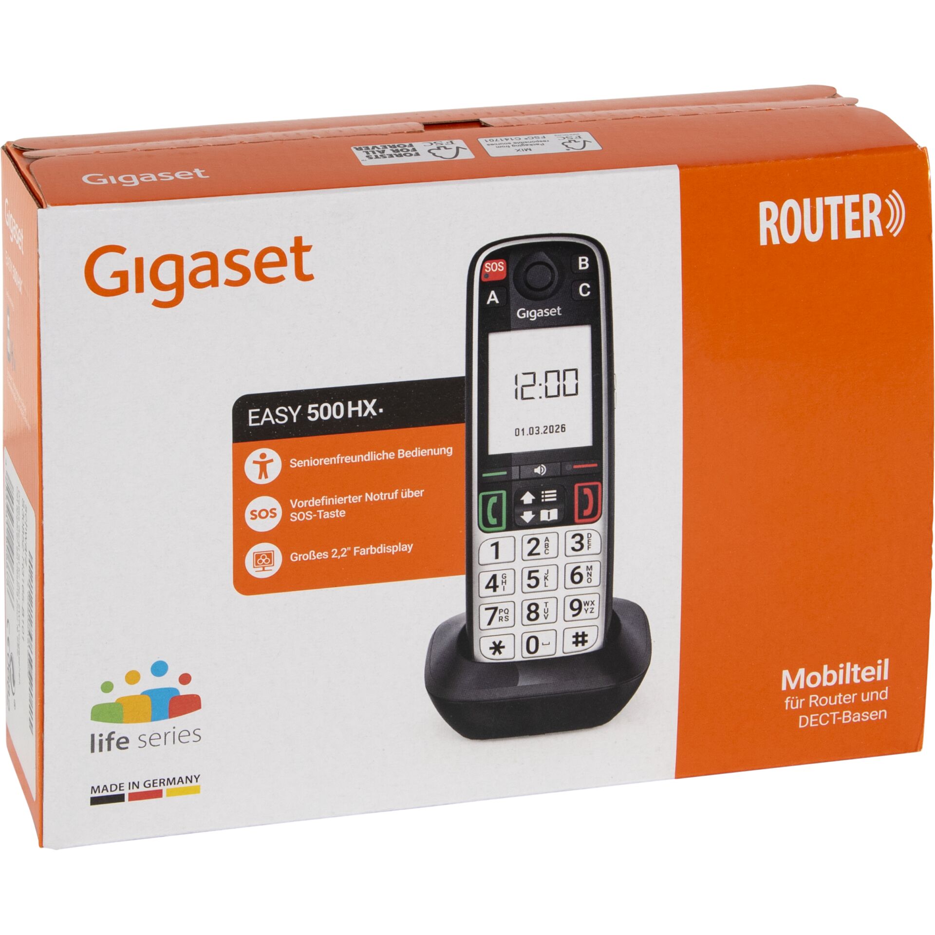 Gigaset, EASY 500HX, Telefon, DECT, Anschlussbasis