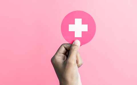 medizin, gesundheit, hand, pink, kreuz