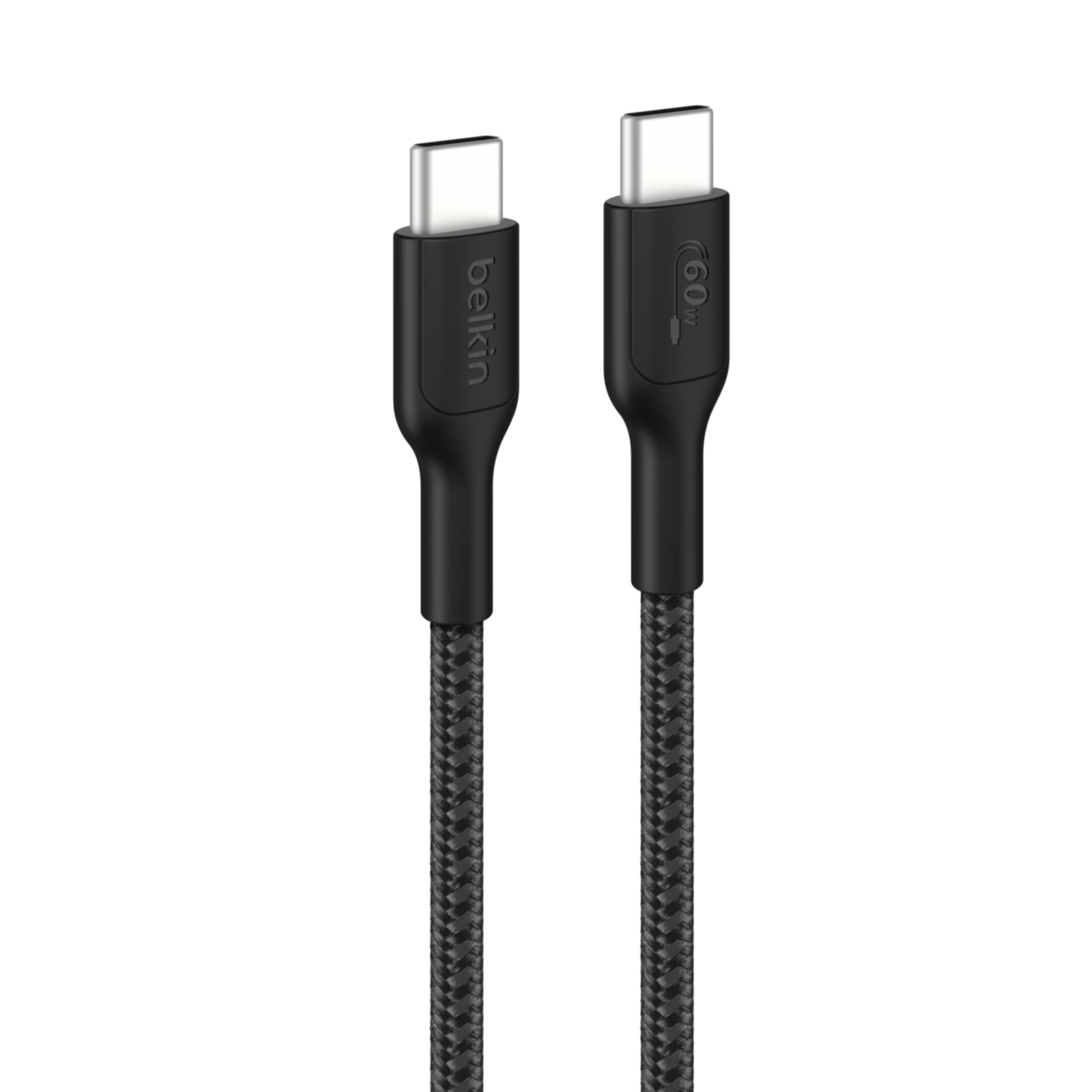 Ladekabel, USB-C, Datenkabel, geflochten, schwarz