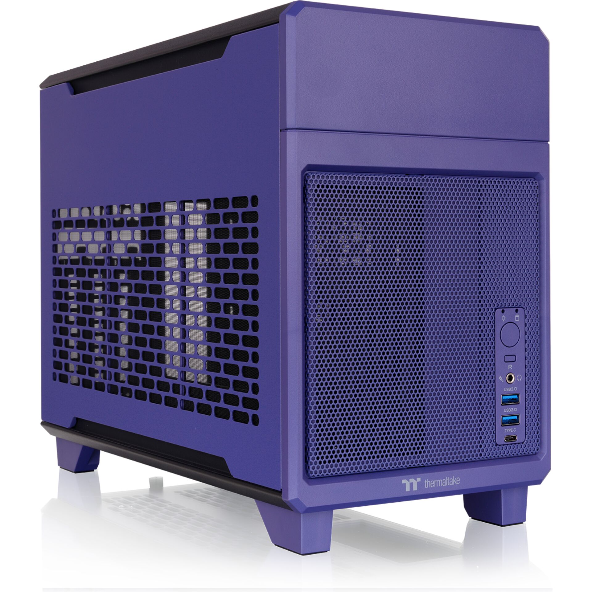 PC-Gehäuse, Mini-ITX, Lila, Mesh-Front, USB-C