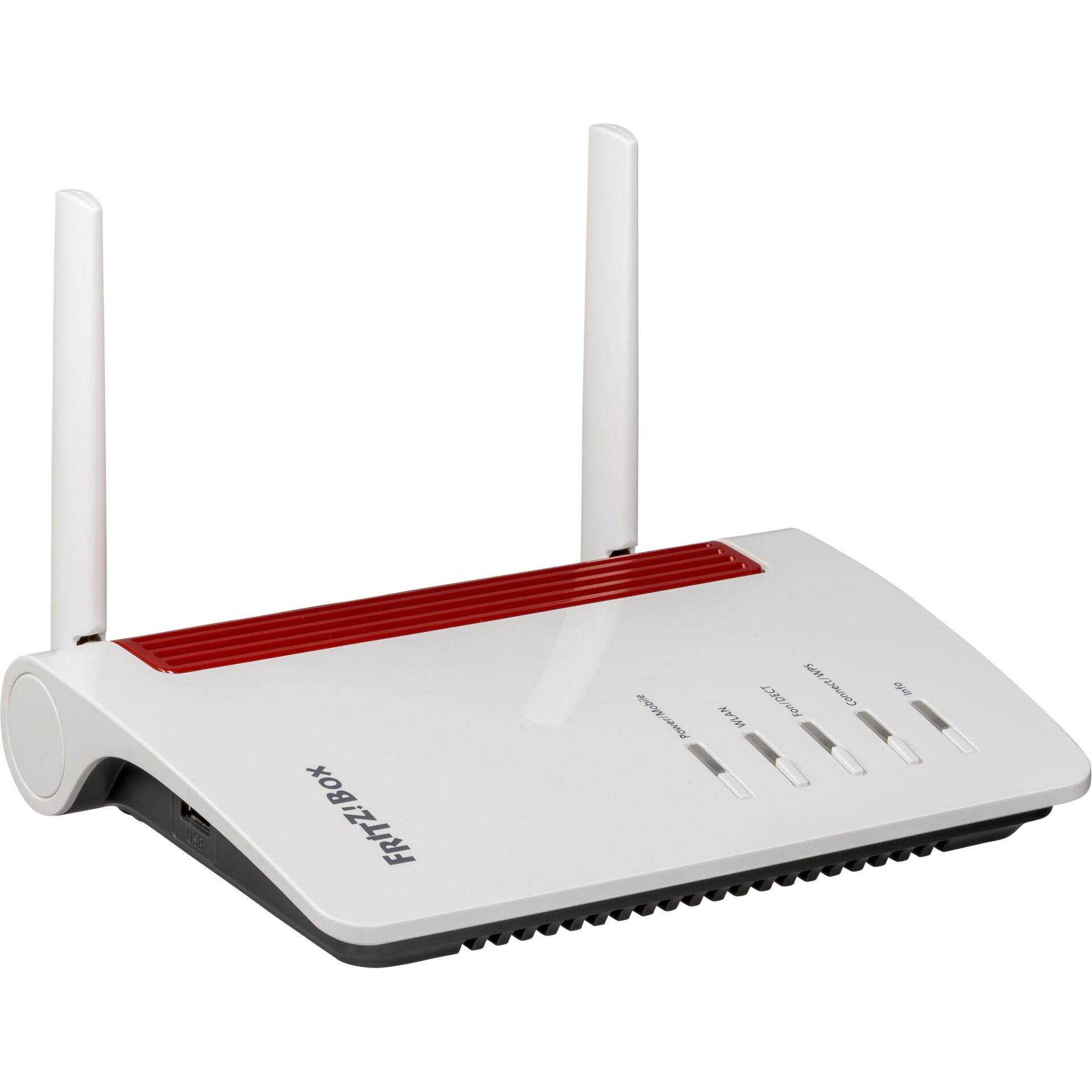 WLAN-Router, Router, Dual-Antenne, LAN-Ports, Weiß-Grau