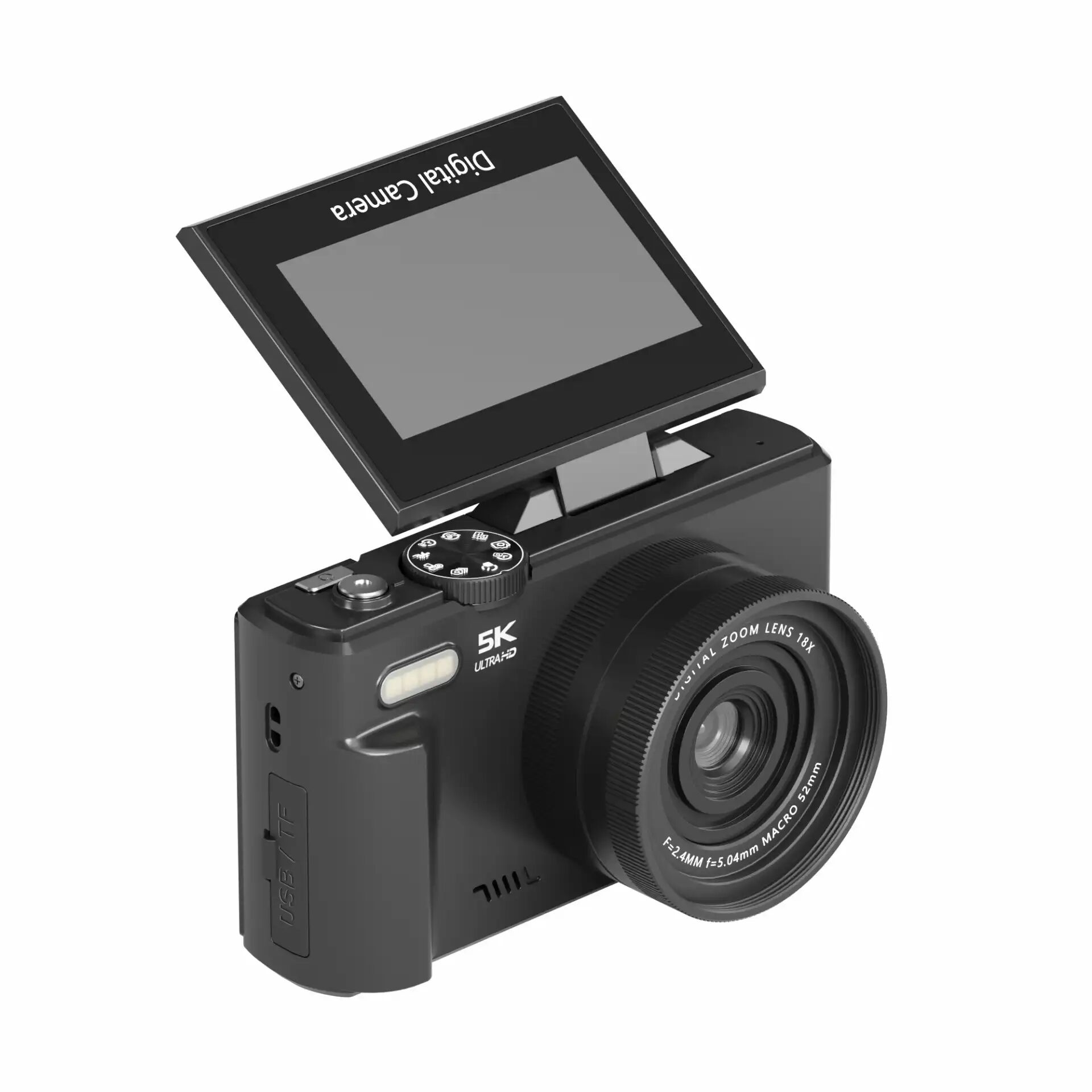 Kamera, Digitalkamera, 5K, Zoom-Objektiv, LCD-Display