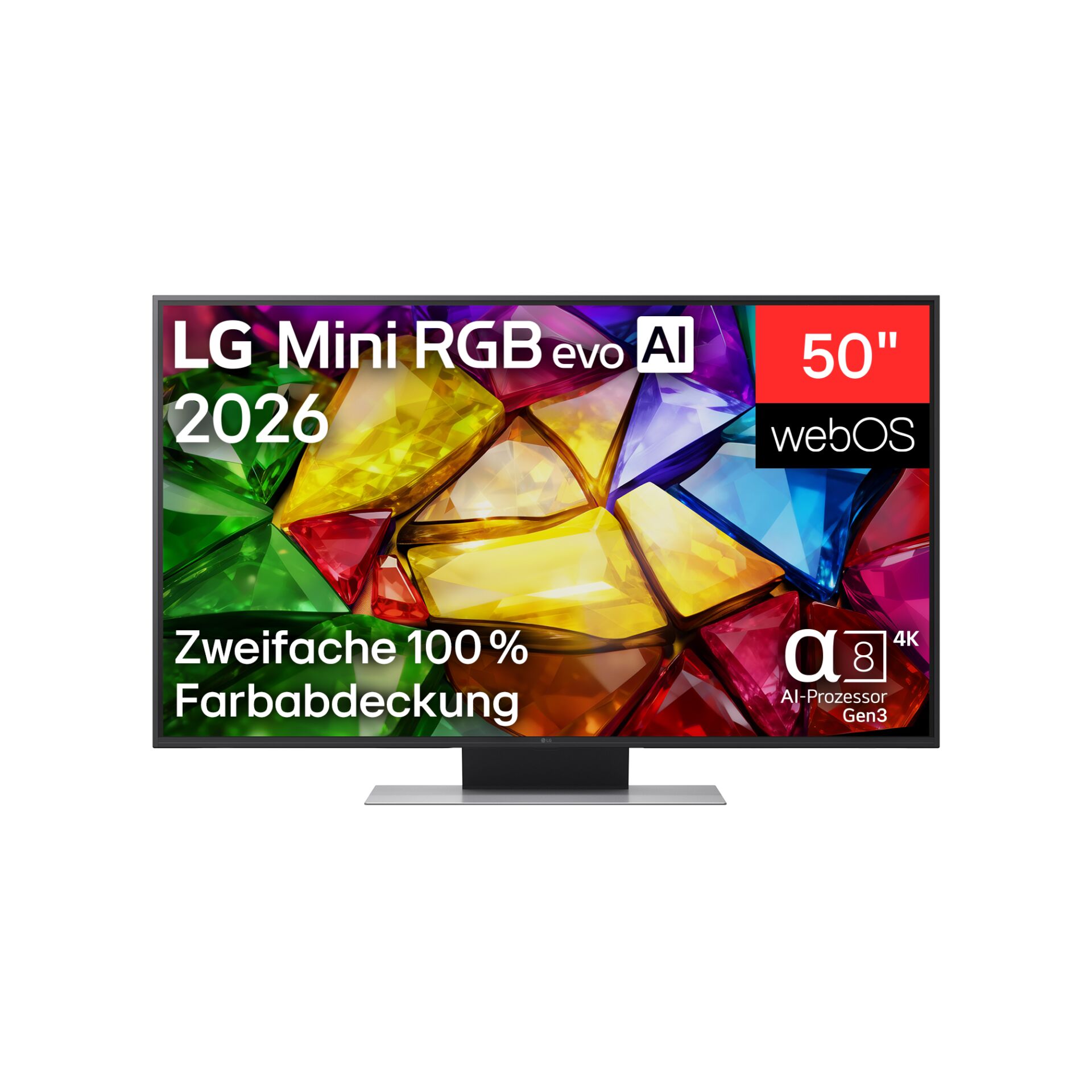 50 Zoll, LED Monitor, RGB, Farbdeckung, AI Prozessor