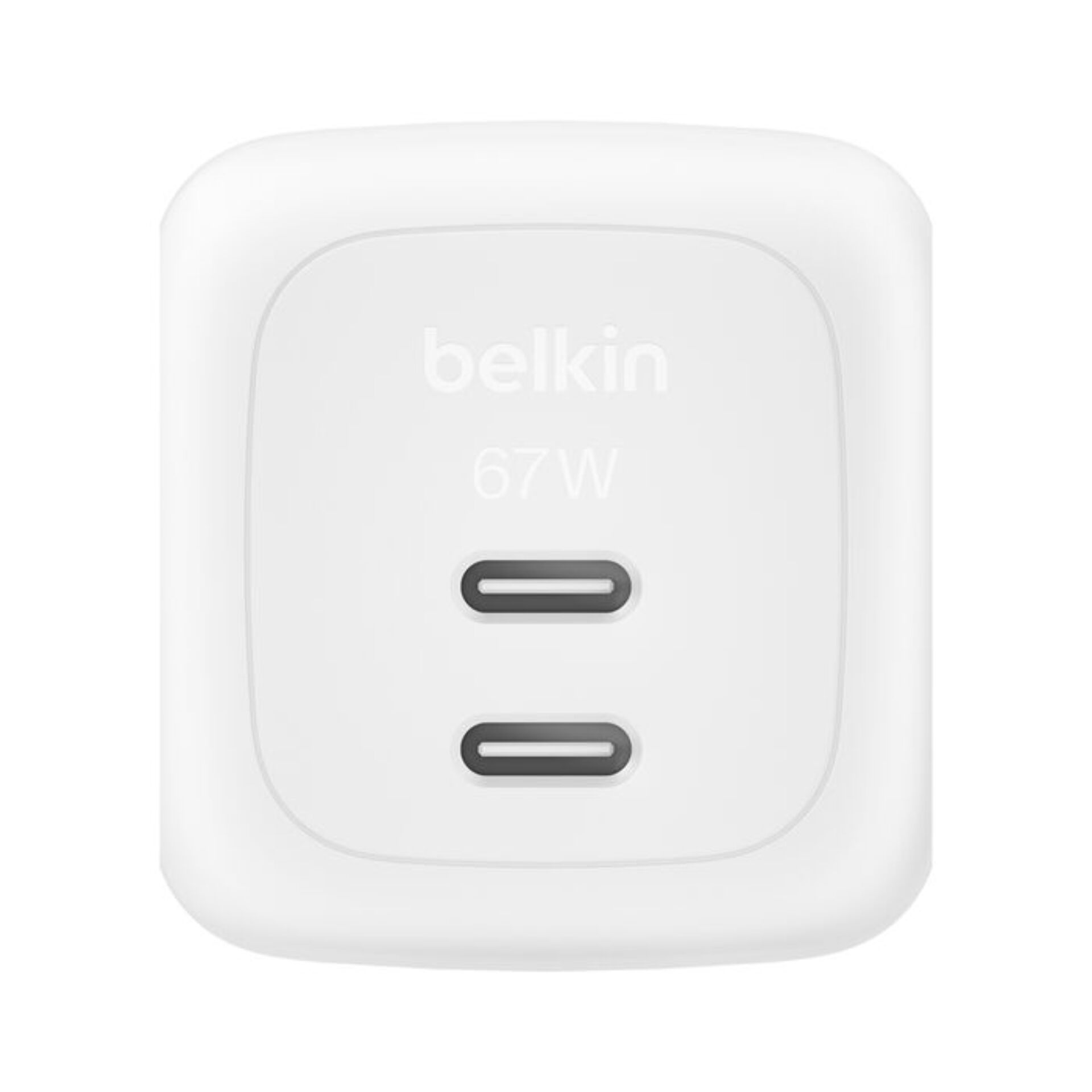 USB-C, Schnellladeadapter, 67W, Dual-USB-C, Weiße Farbe