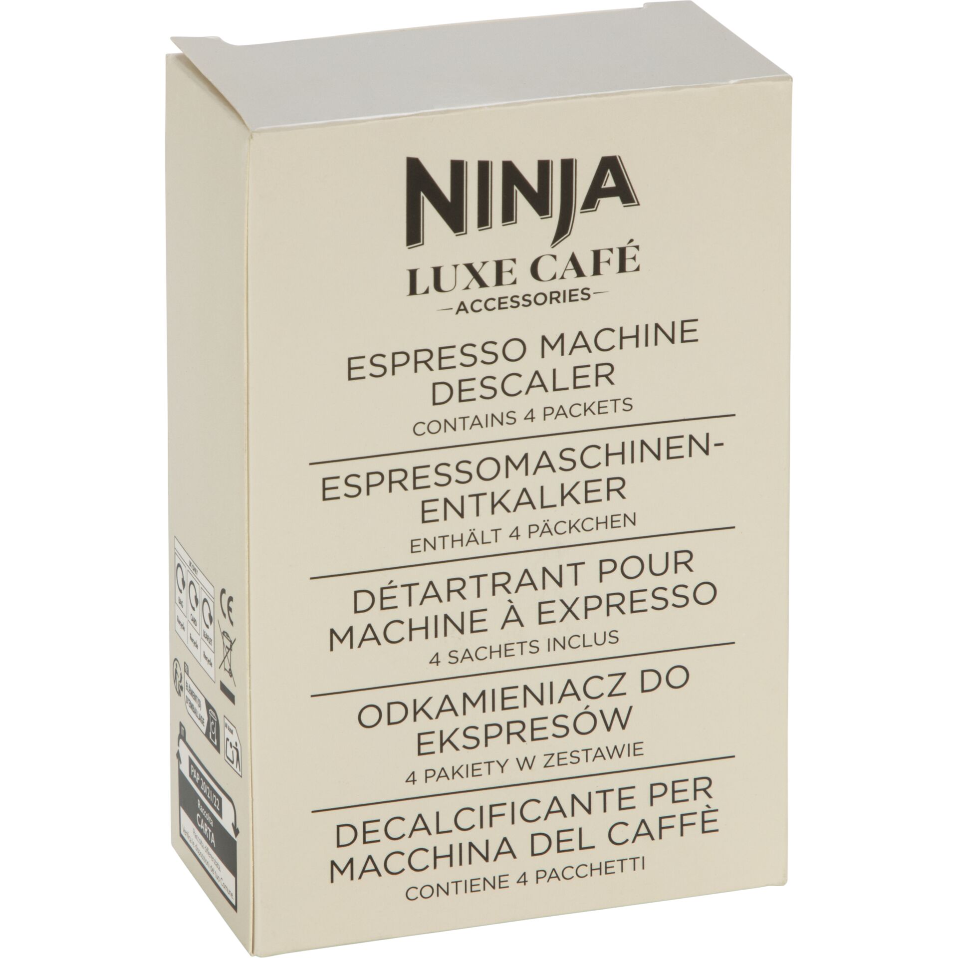 espresso, maschine, entkalker, packet, box