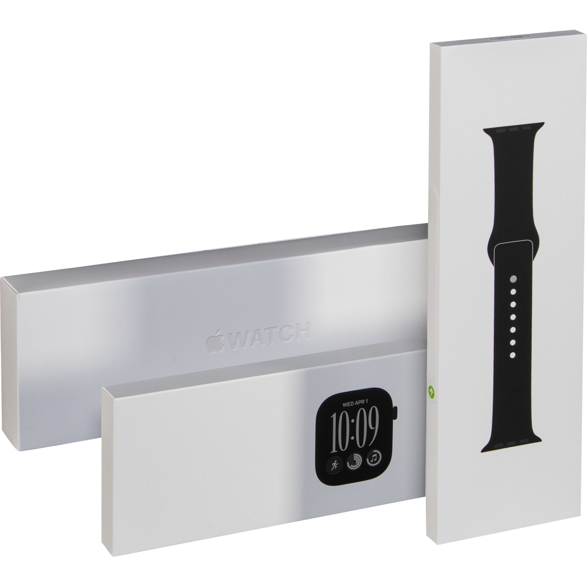 Smartwatch, Uhr, Armband, schwarz, Verpackung