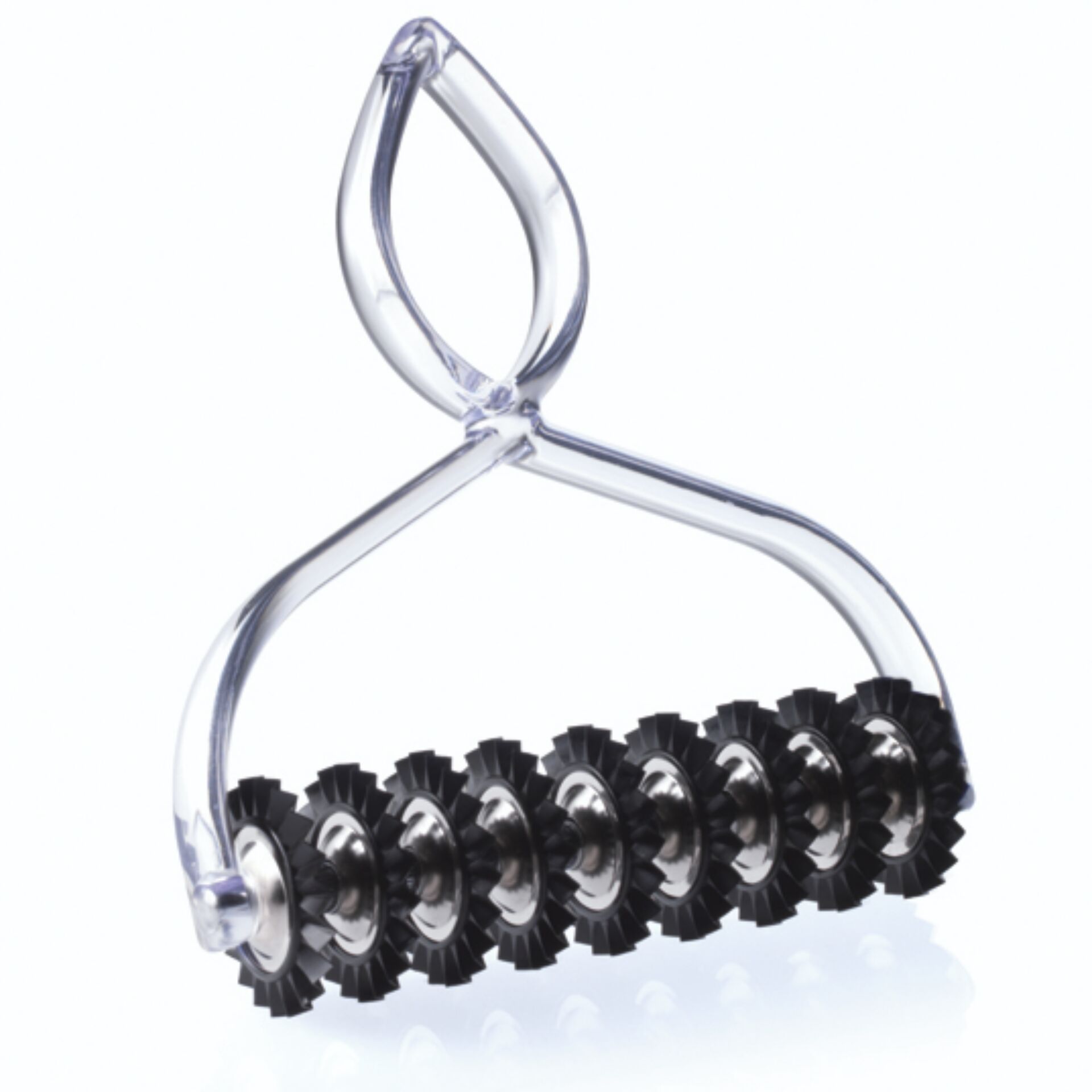 Massager, Roller, Stainless steel, Black rollers, Rollenmassagegerät