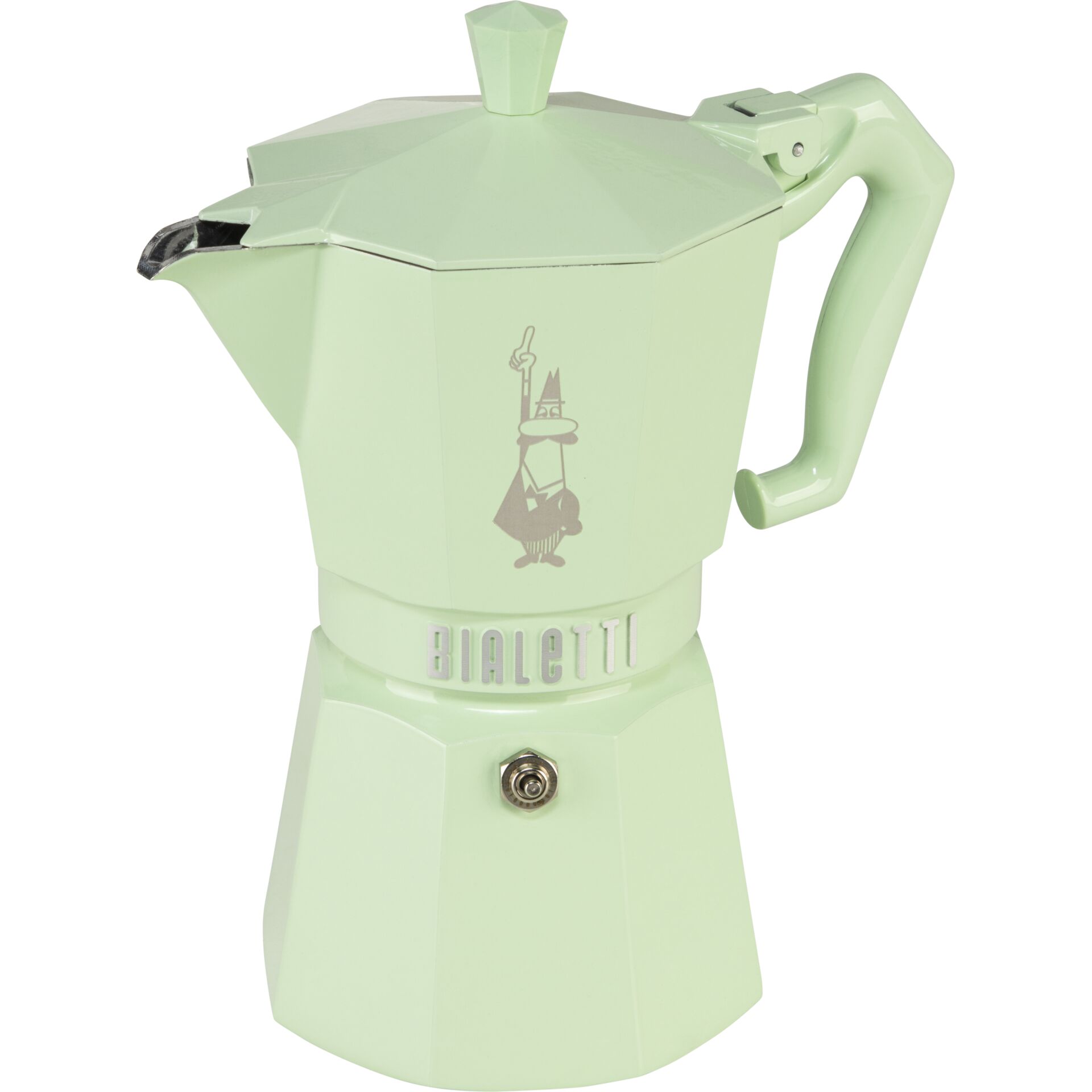 Kaffeemaschine, Espressokocher, Metallgerät, Mintgrün, Handbrause