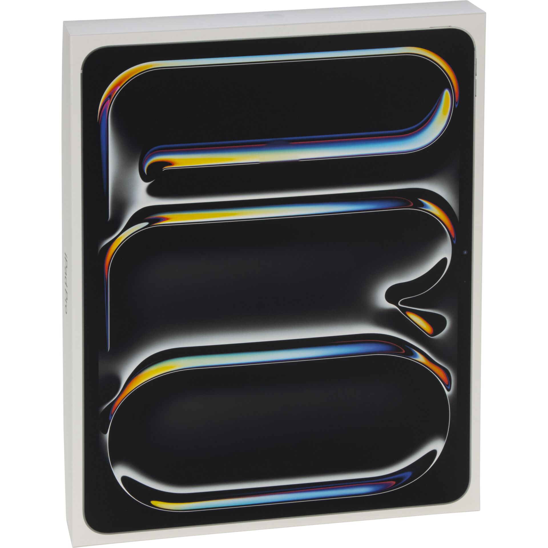 iPad box, tablet box, packaging, schwarz gradient, bunte Kurve