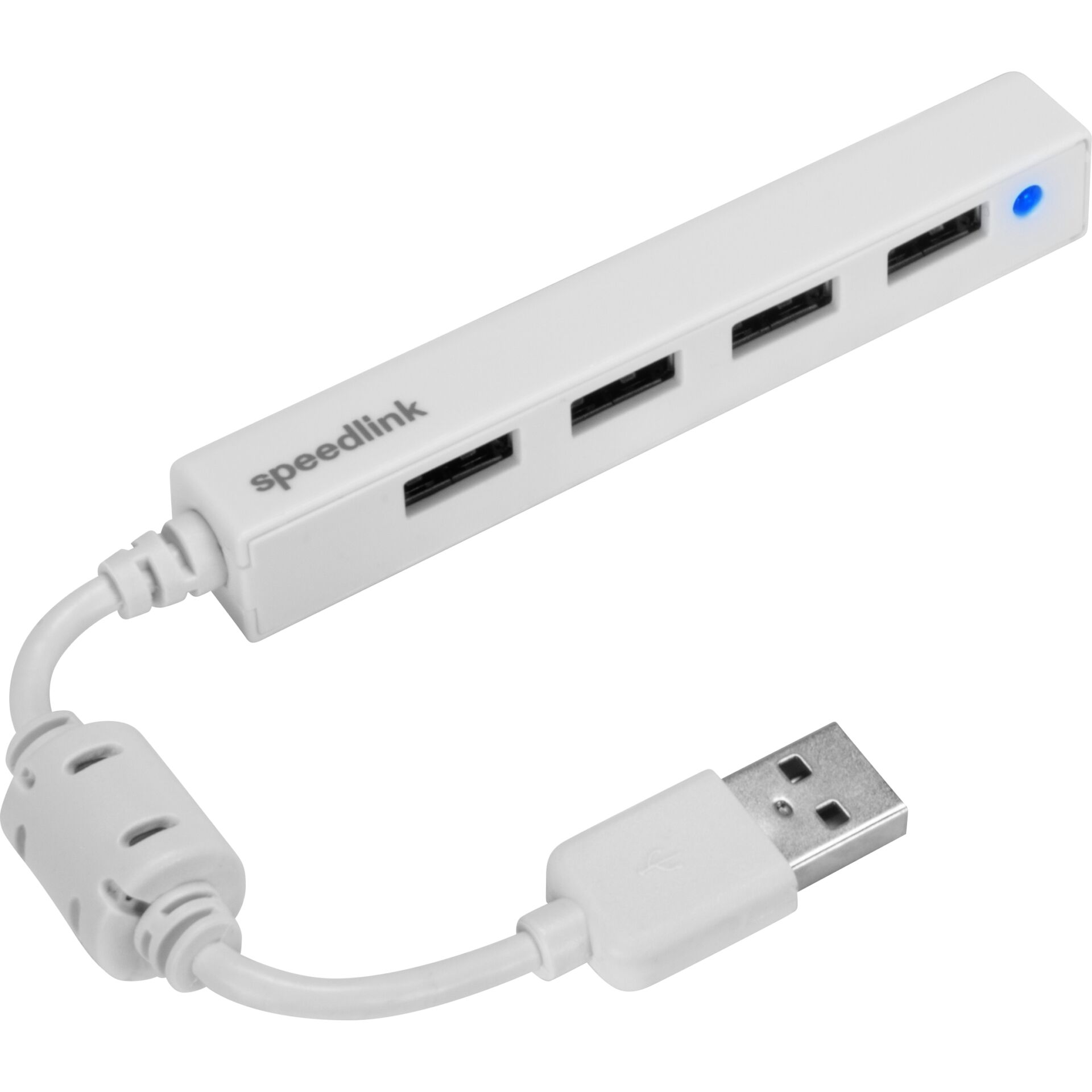 USB-Hub, 4-Port, Weiß, USB-Anschluss, USB-Verteiler
