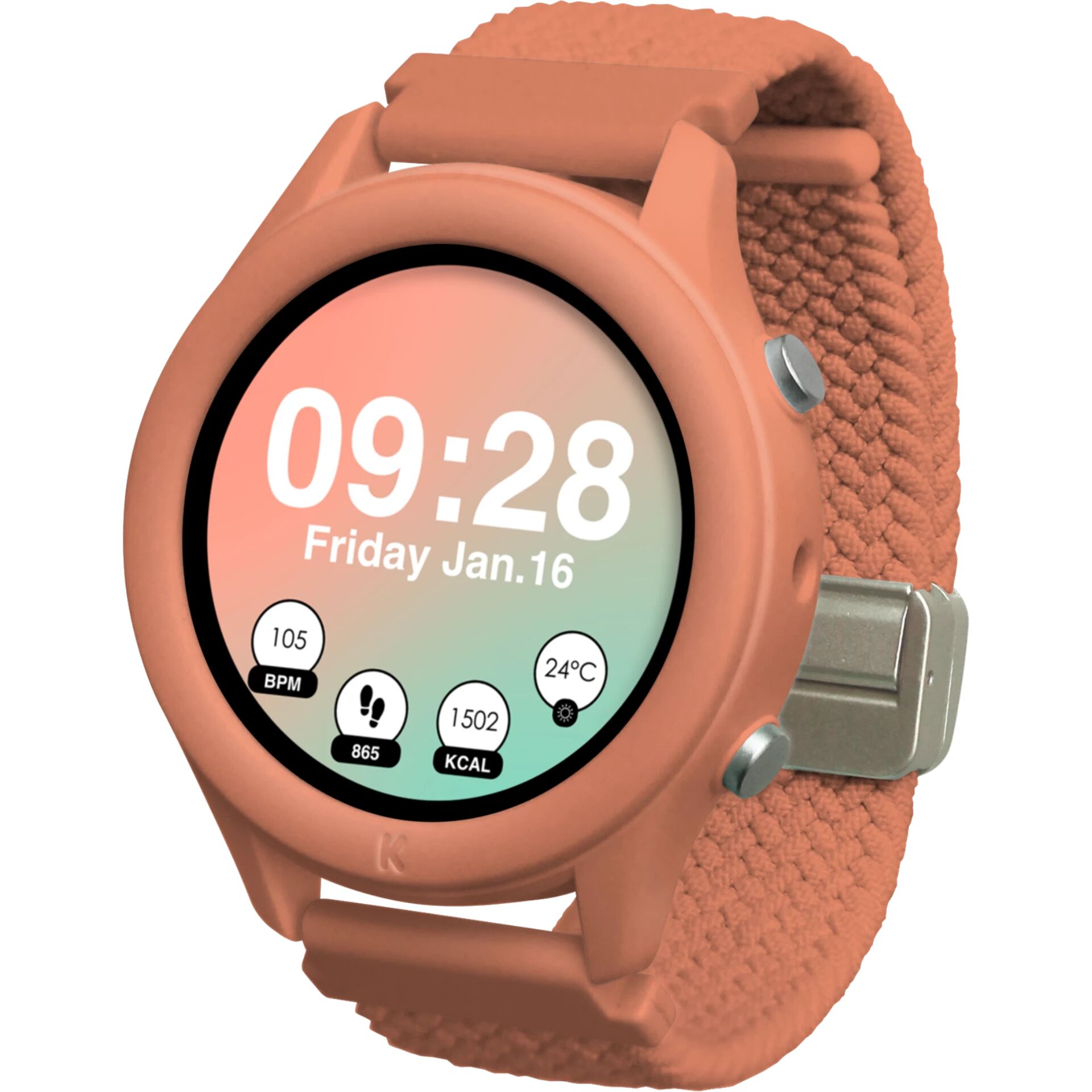 Smartwatch, Rosa, Touchscreen, Kettenarmband, Digitalanzeige
