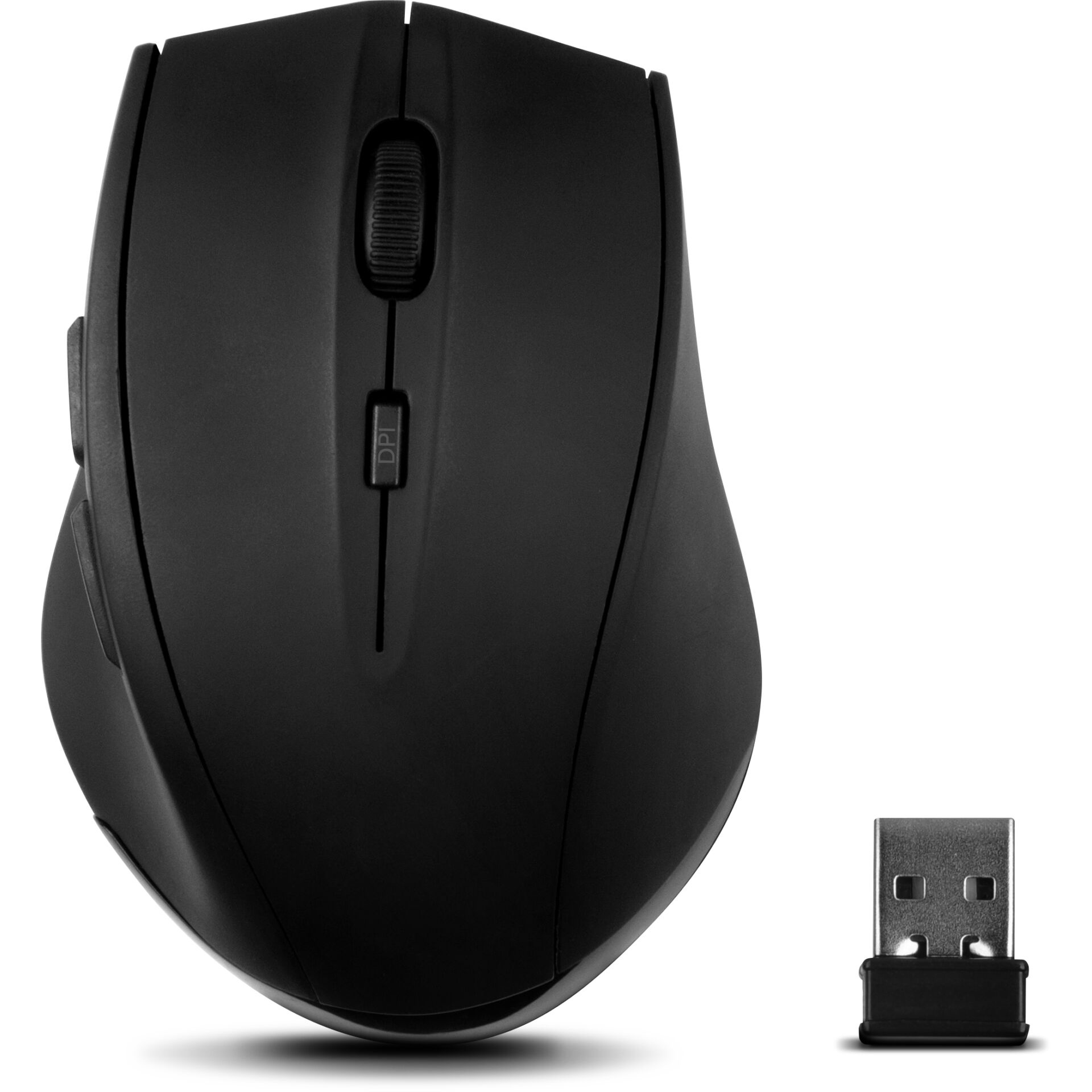 maUS?, wireless, optical, USB dongle, schwarz