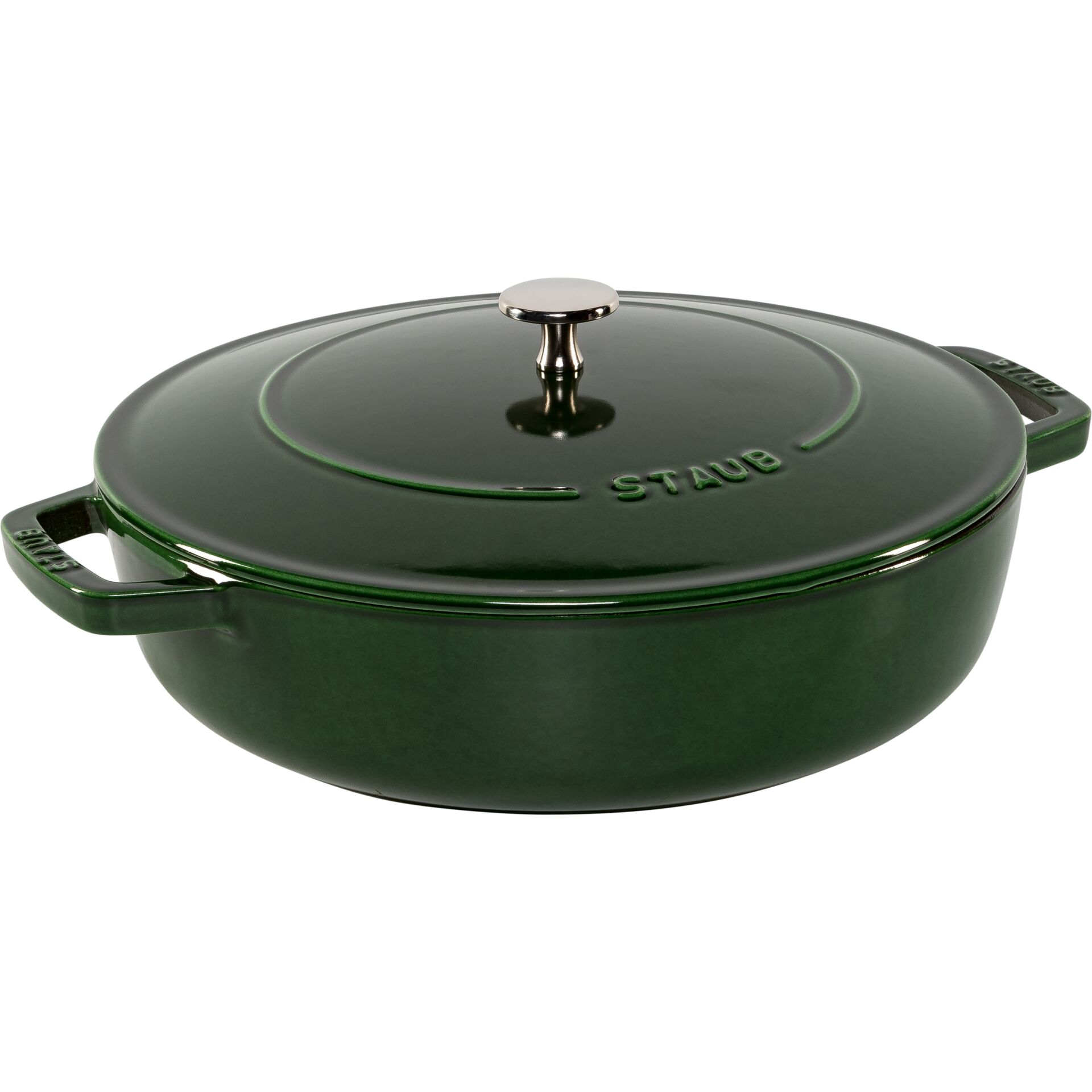 Eintopftopf, Dutch oven, Emaillierter Gusseisen, Grün, Deckelknopf