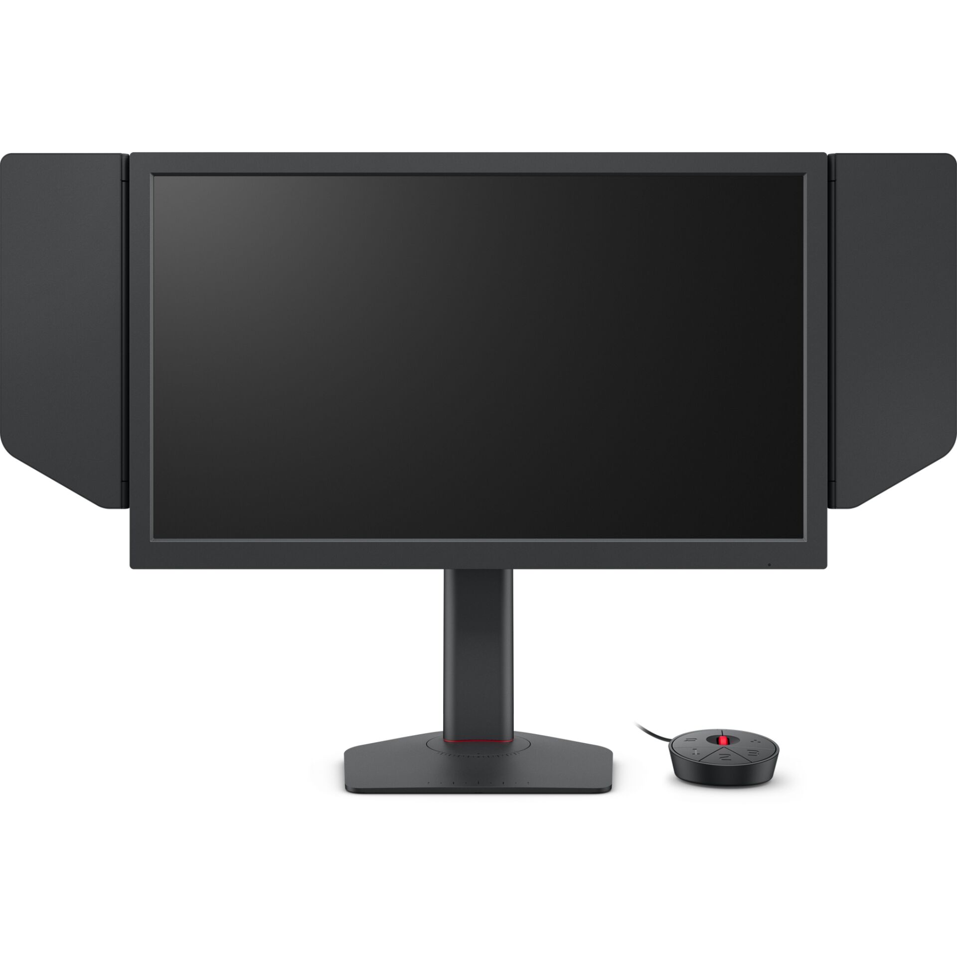 Gaming-Monitor, Schwarzer Bildschirm, Lautsprecher, Standfuß, Kabelgebundene Fernbedienung