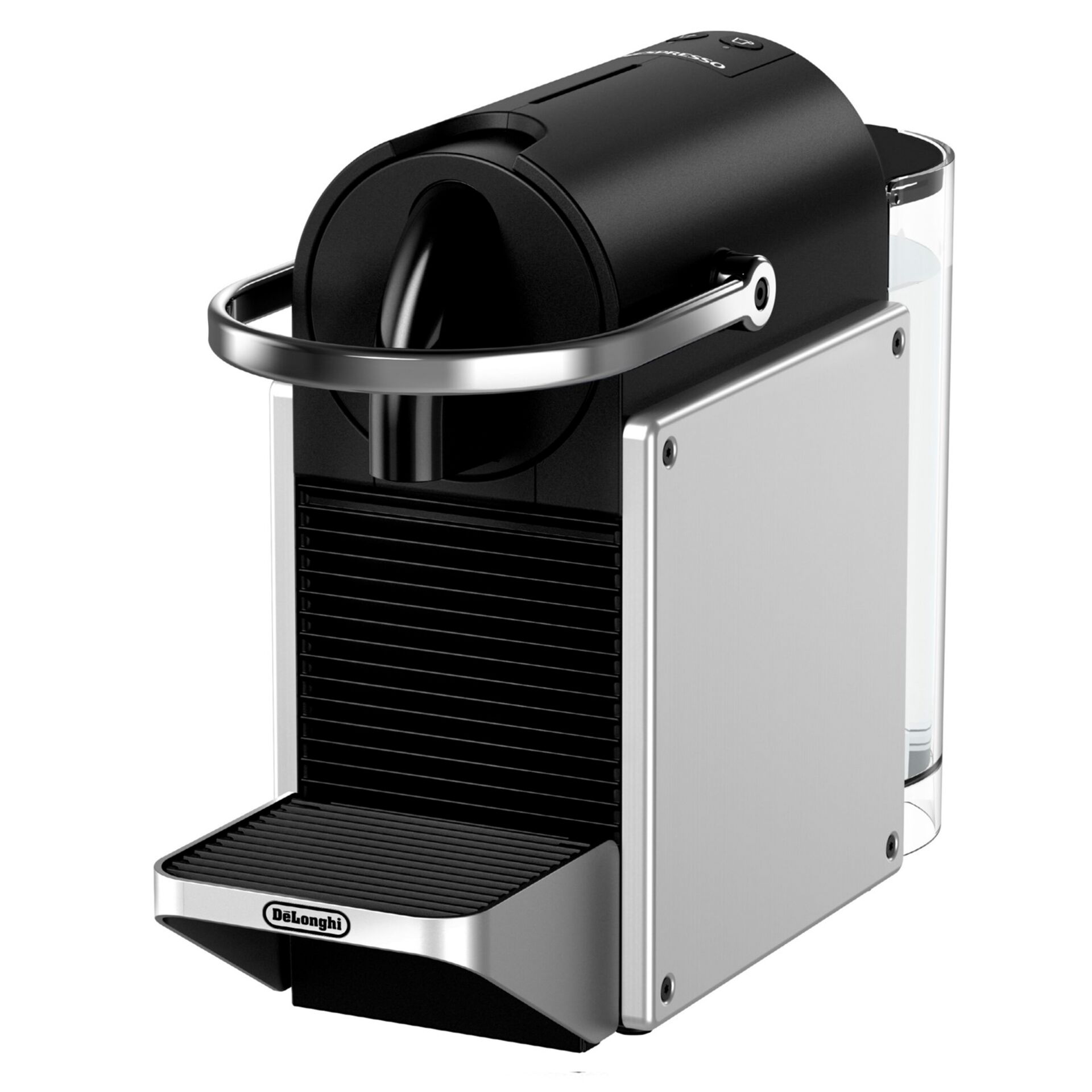 Kaffeemaschine, Kapselmaschine, Nespresso, Einzelportion, Sonderangebot, Kaffeemaschine, Espressomaschine, Kapselmaschine, DeLonghi, Silber/Schwarz, Kaffeemaschine, Kaffeevollautomat, Espressoautomat, Kapselmaschine, Silber/Schwarz