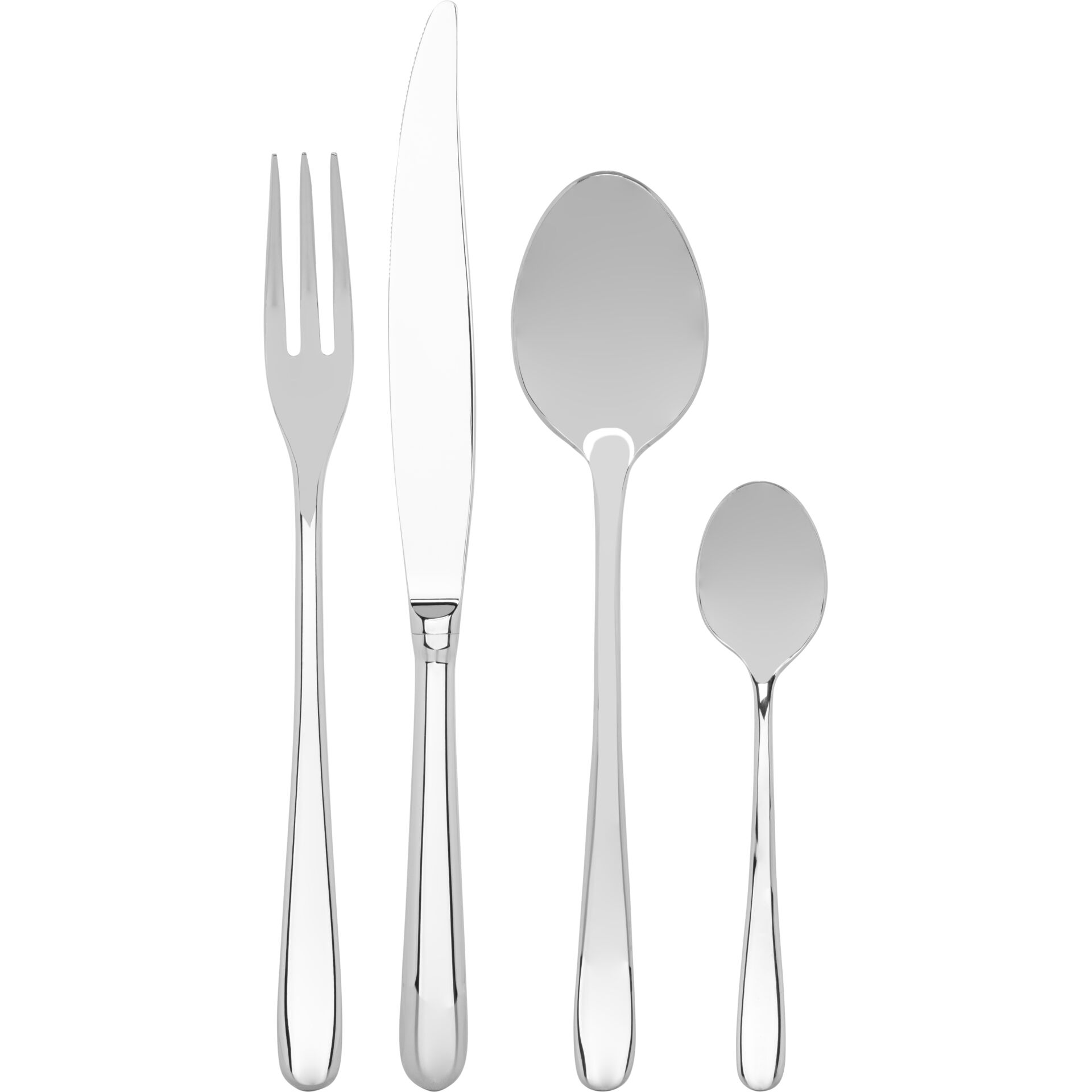 Besteck, Gabel, Messer, Löffel, Schmucklose Optik