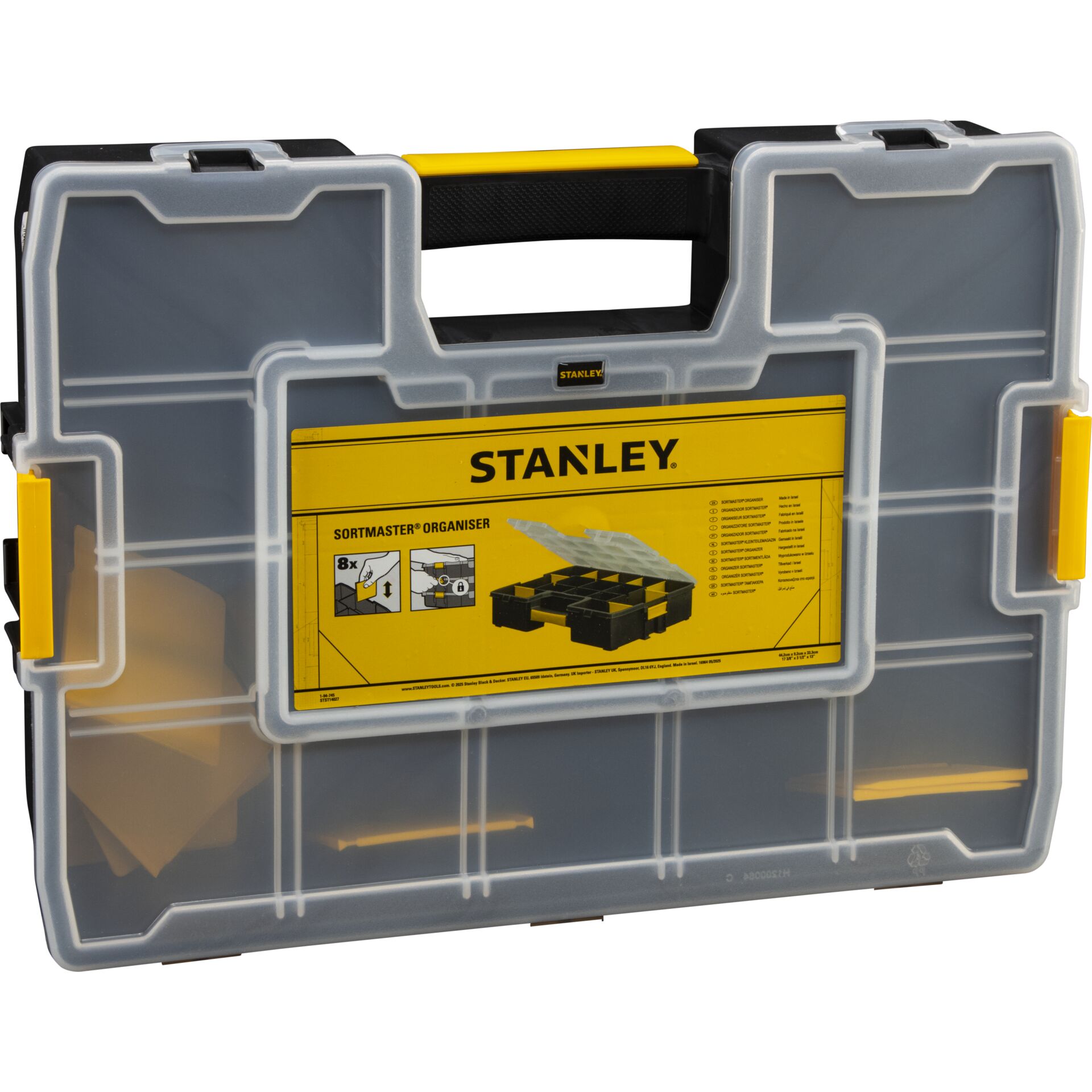 Werkzeugkoffer, Aufbewahrungskoffer, Tragegriff, Organizer, Koffer, Werkzeugkoffer, Aufbewahrungskoffer, Gelb-Grau, Organisationskasten, Stanley