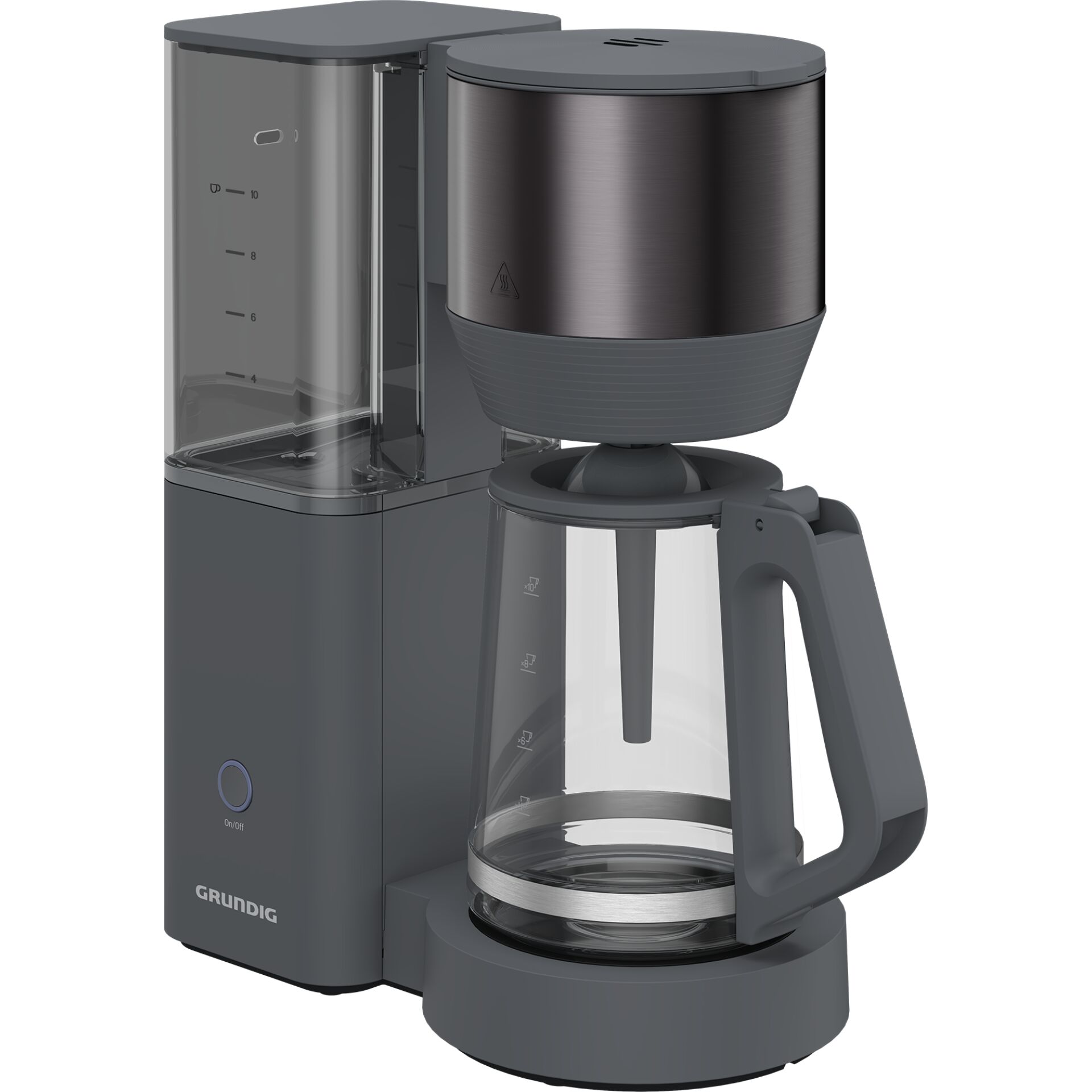 Kaffeemaschine, Filterkaffee, Glaskanne, Wasserstandsanzeige, Deckelspender
