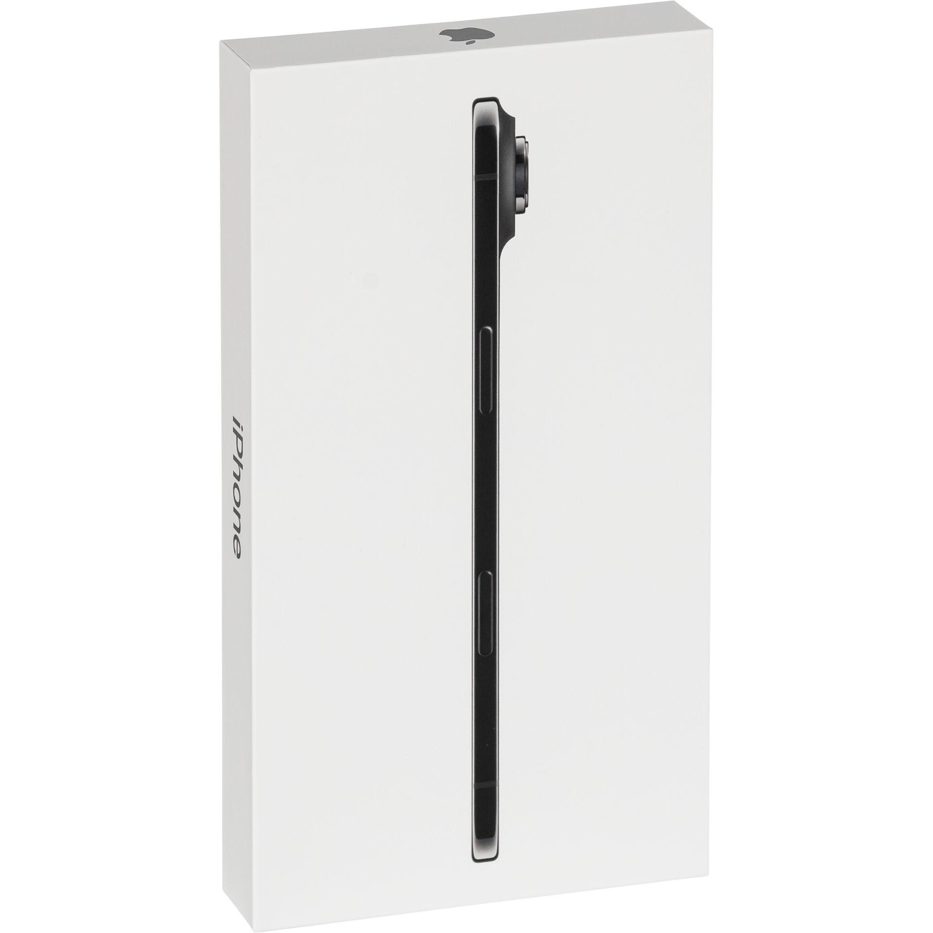 iPhone Box, Smartphone Zubehör, Schwarz, Seitenansicht, Verpackung