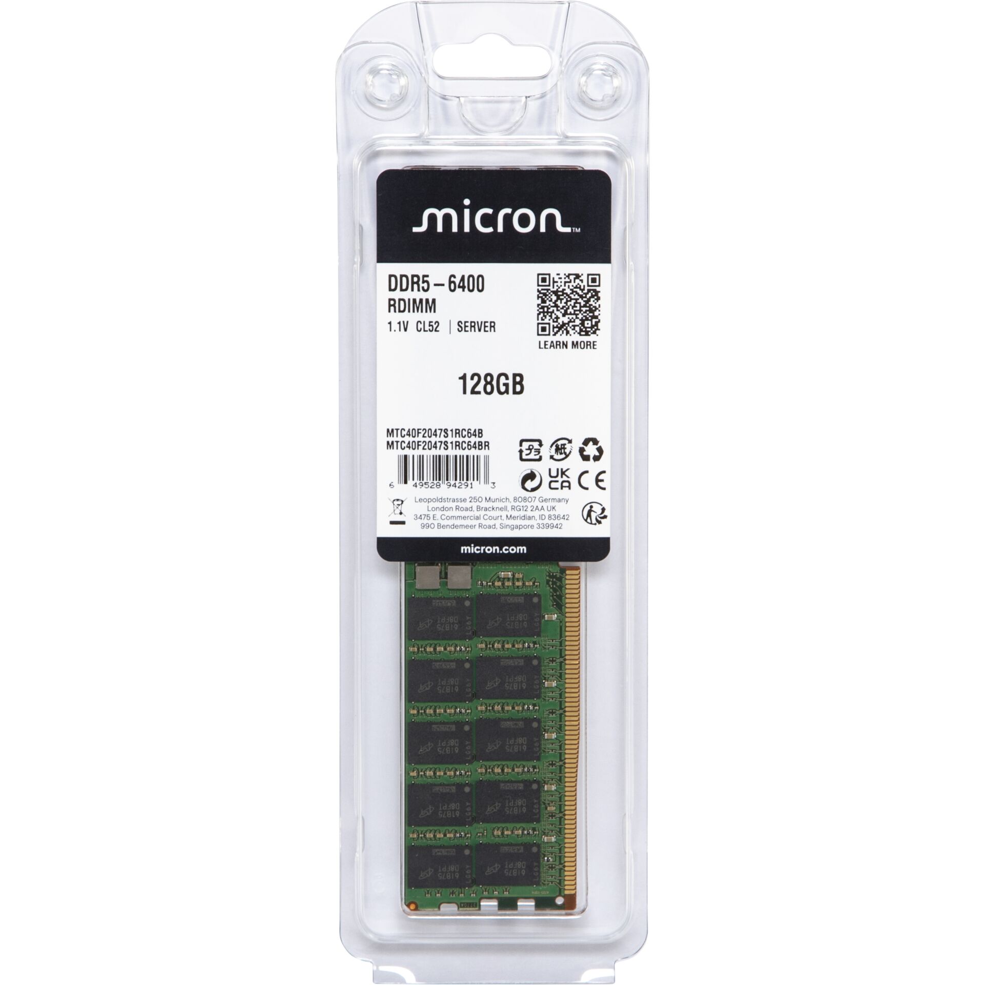 RAM, DDR5, PC RAM, 128GB, Micron