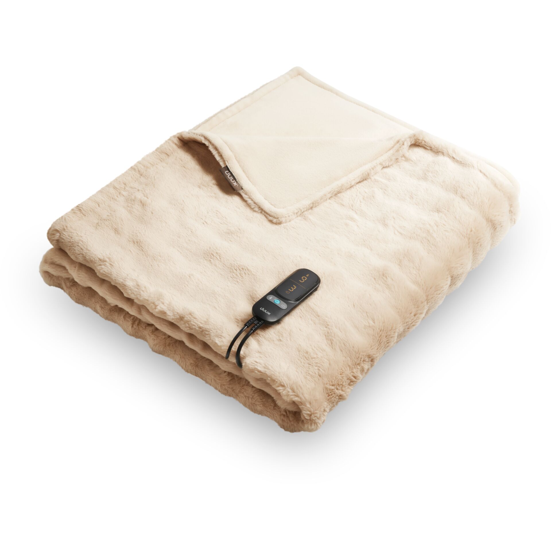 Flauschige Decke, Fernbedienung, Beige, Elektrische Decke, Fleece-Decke