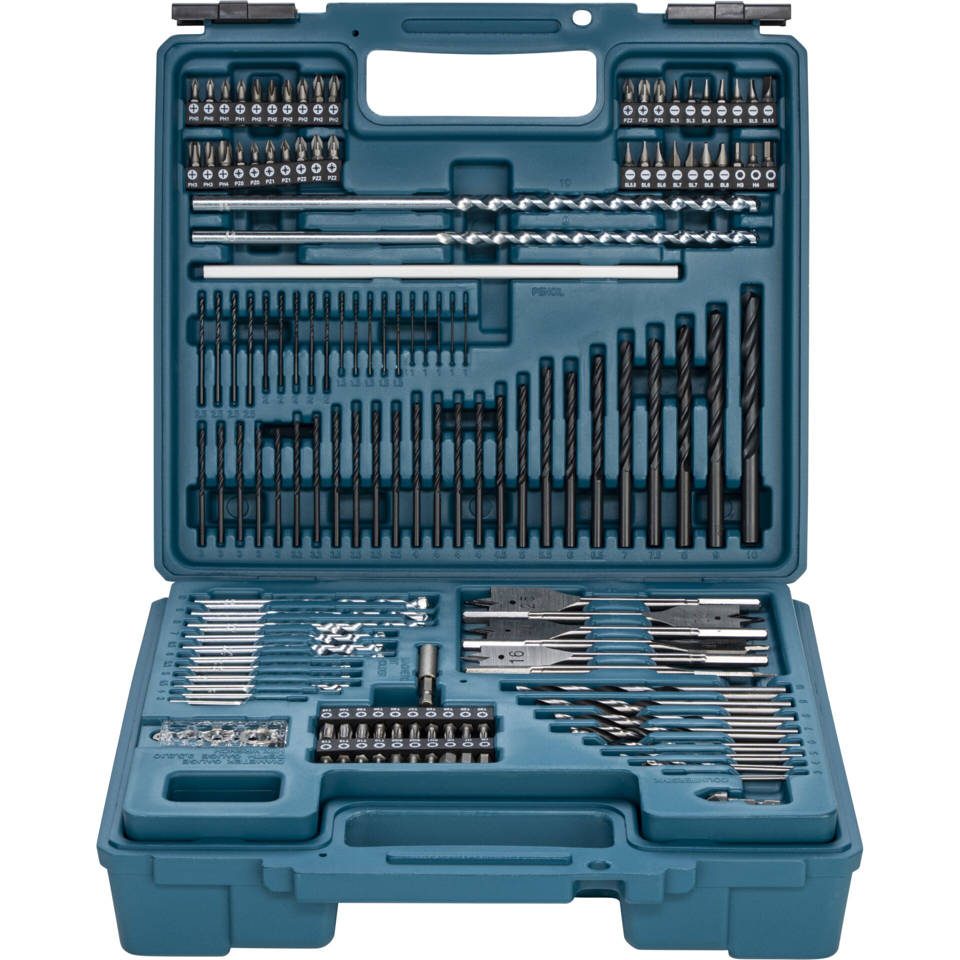 Werkzeugset, Bohrer, Bits, Schraubendreher, Schraubenset