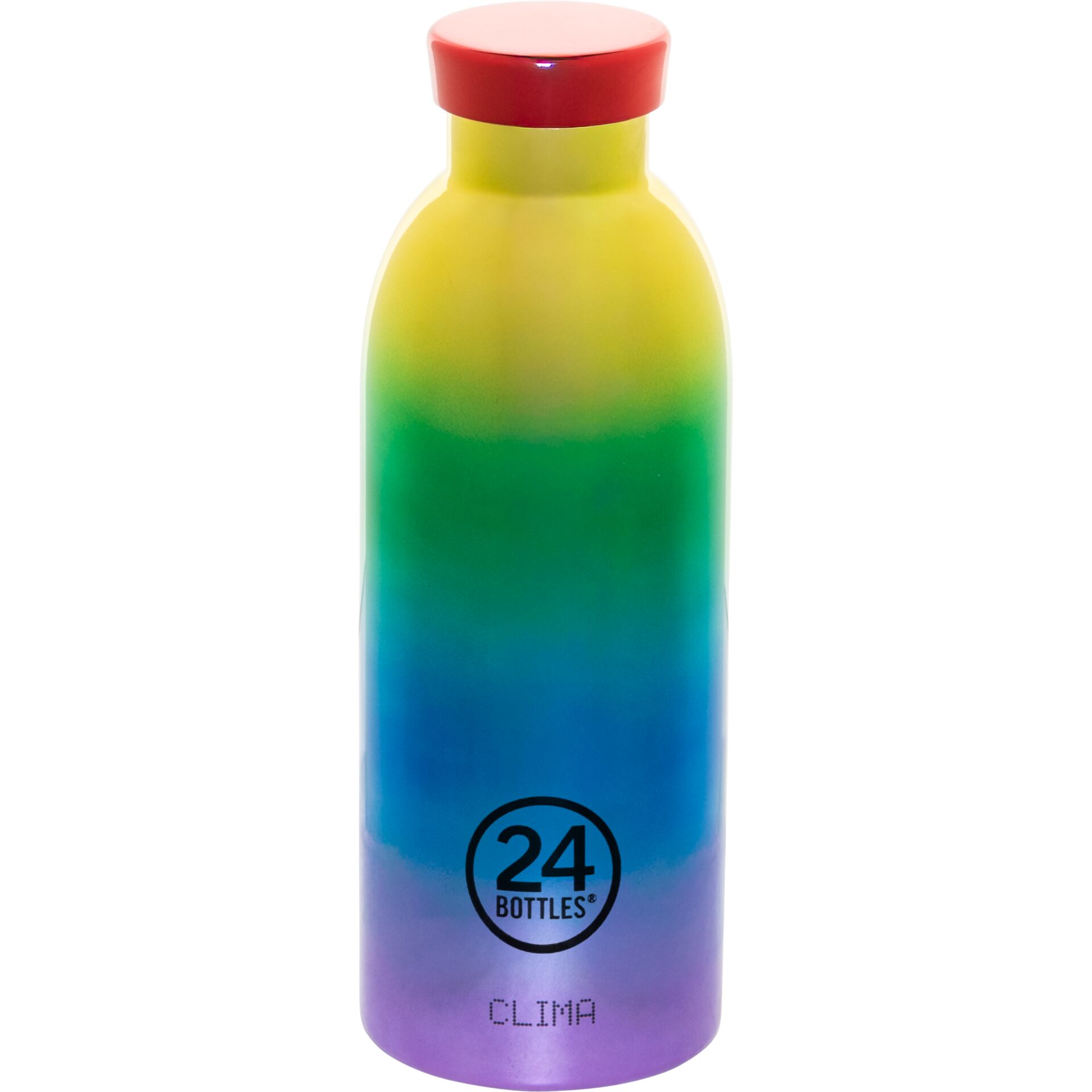 Flasche, Wasserflasche, Regenbogen-Verlauf, Plastikflasche, 24BOTTLES