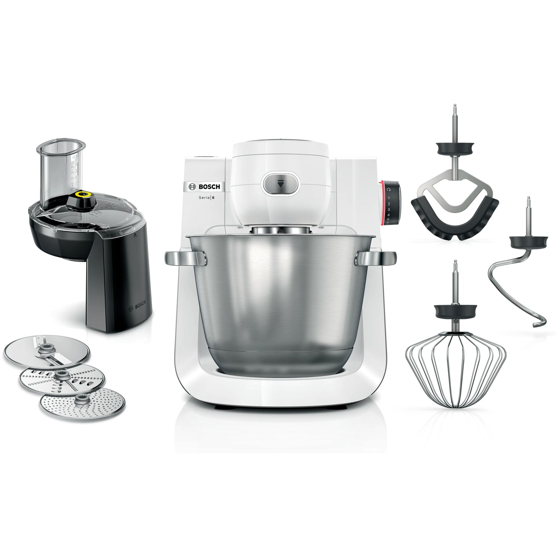Küchenmaschine, Standmixer, Rührschüssel, Metallbecher, Zubehörset