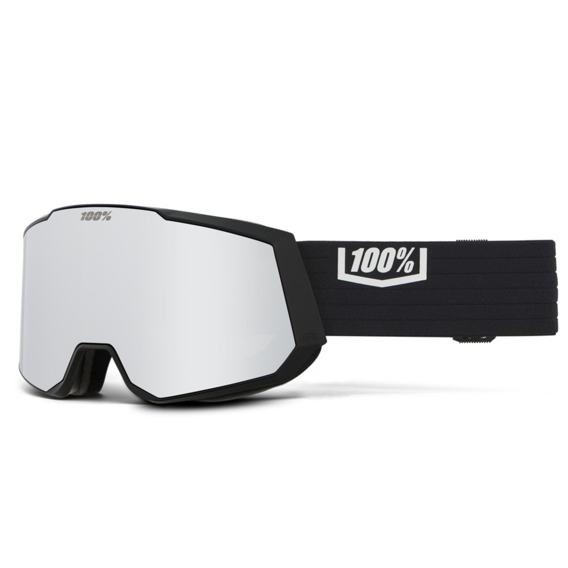 Motorradbrille, Skibrille, Schwarz, Weißes Glas, Gummi-Band