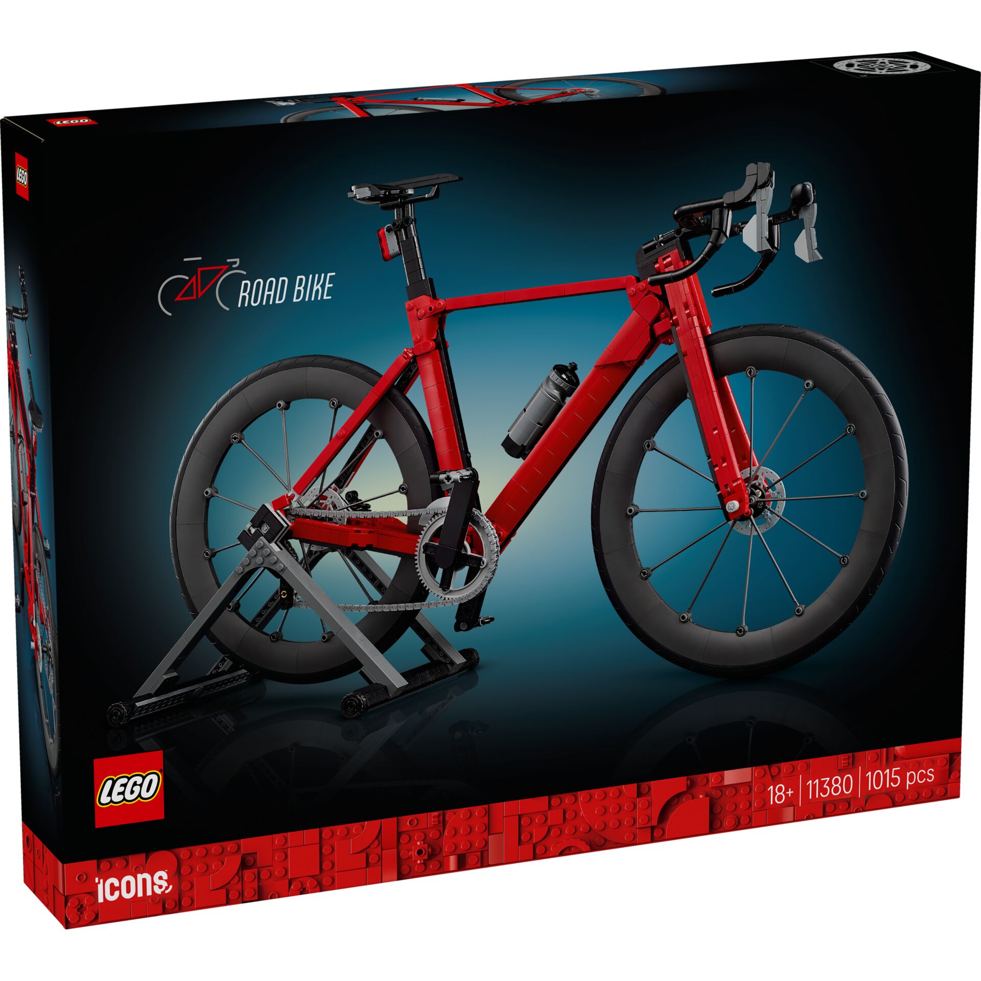 Rennrad, Lego-Set, Rot, Kardangestelltes Fahrrad, Trainingsbike-Boxart