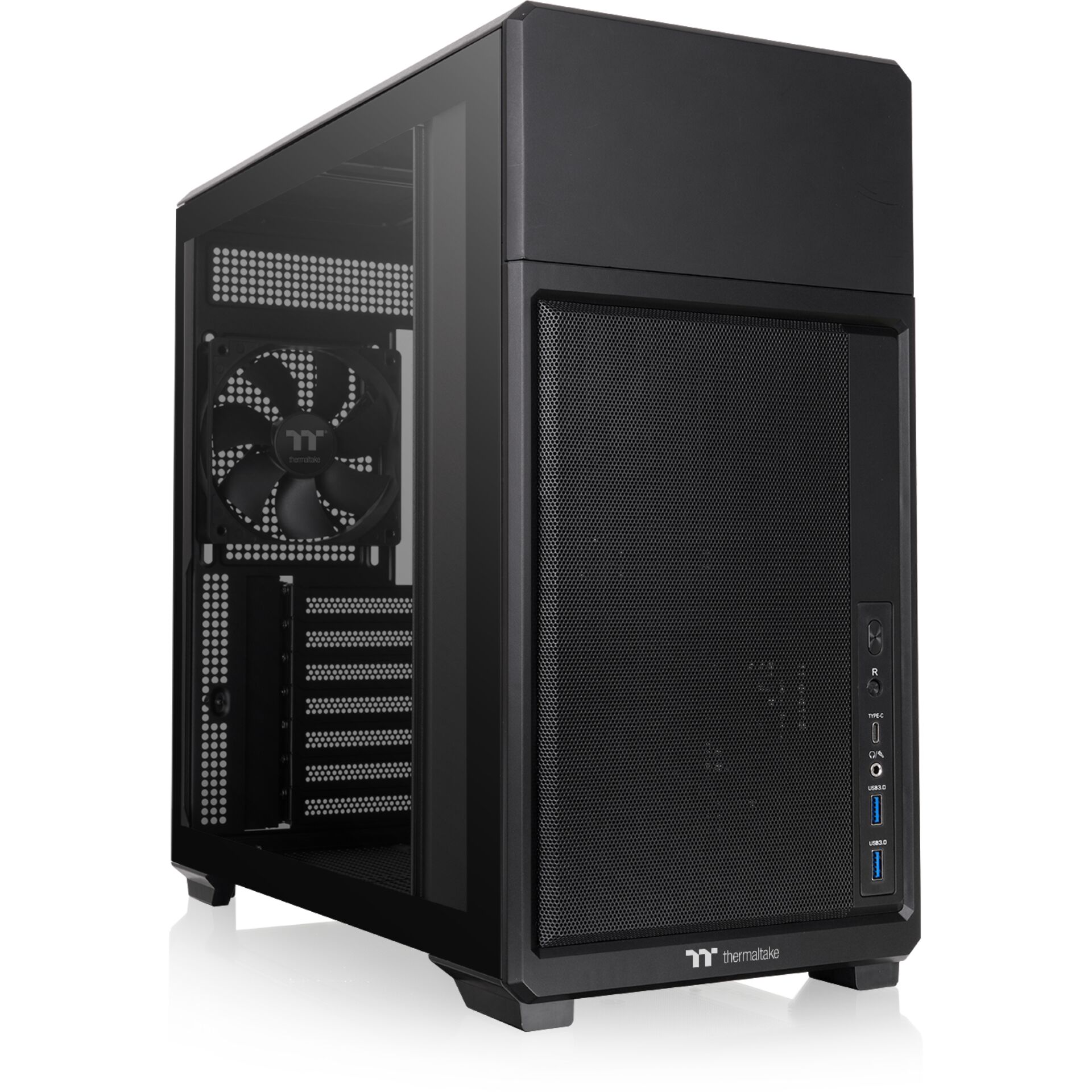 PC-Gehäuse, Midi-Tower, ATX, Mesh-Front, Seitenscheibe