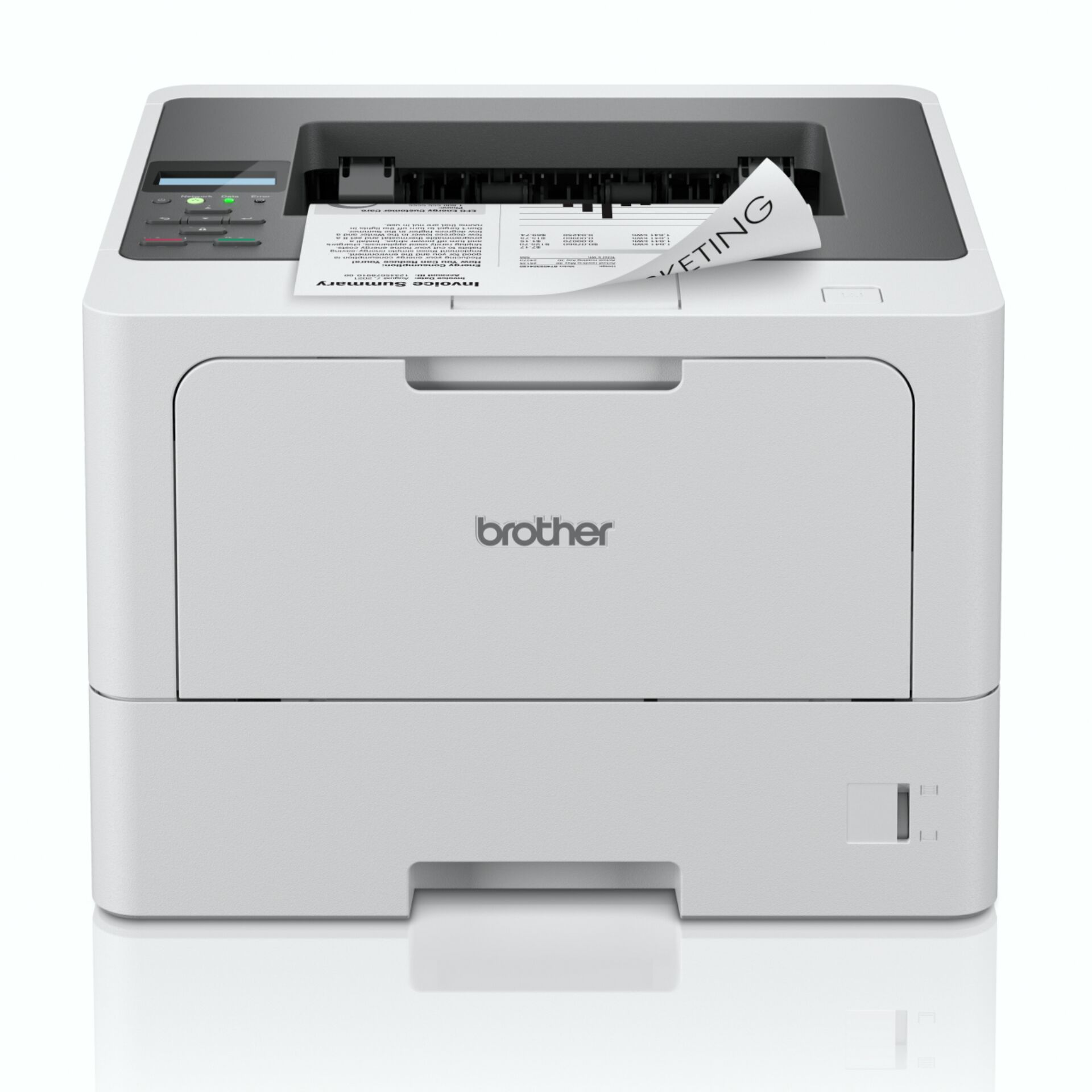 laserdrucker, braun, brother, drucker, papierausgabe
