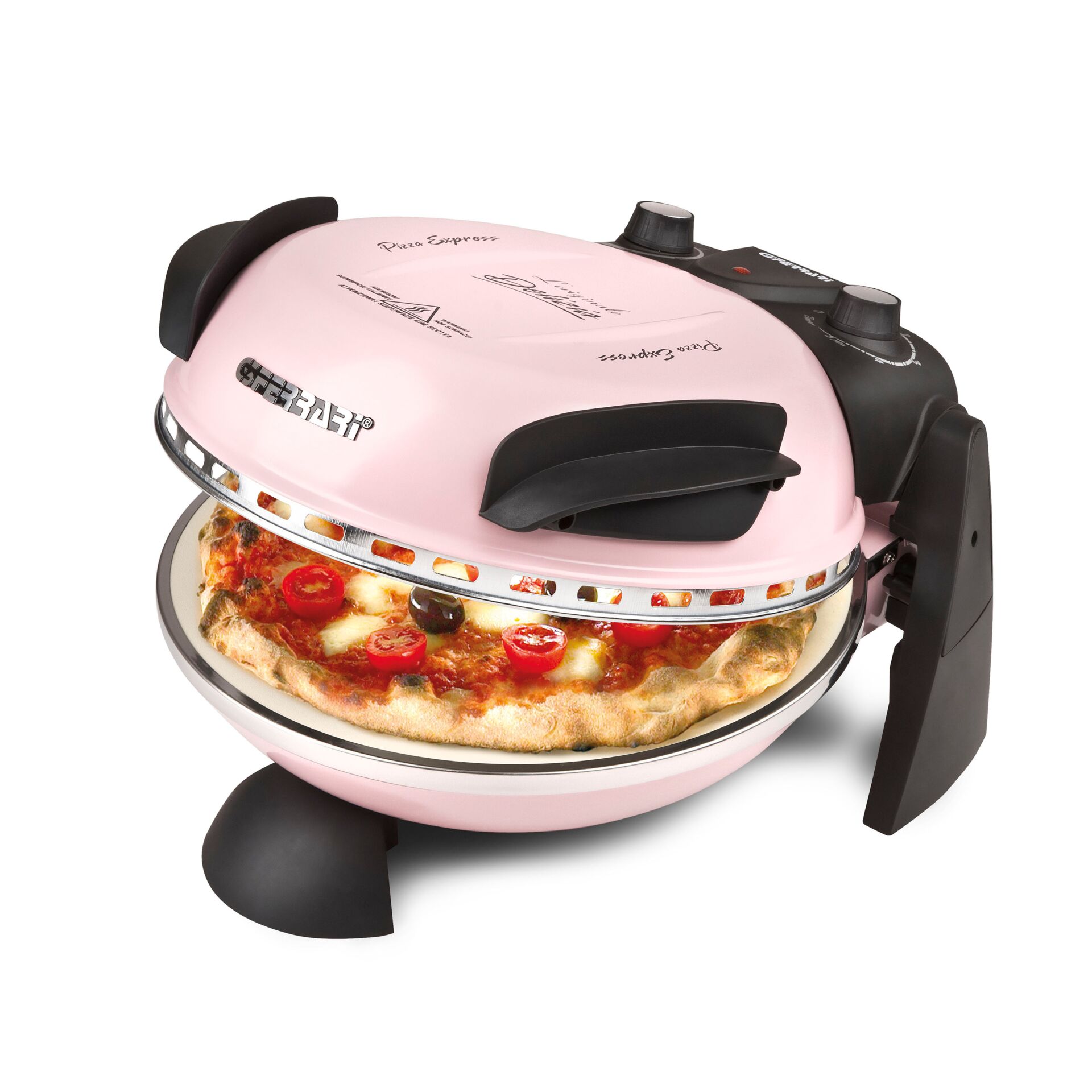 pizzaofen, rosa ofen, miniofen, pizzabackofen, küchengerät