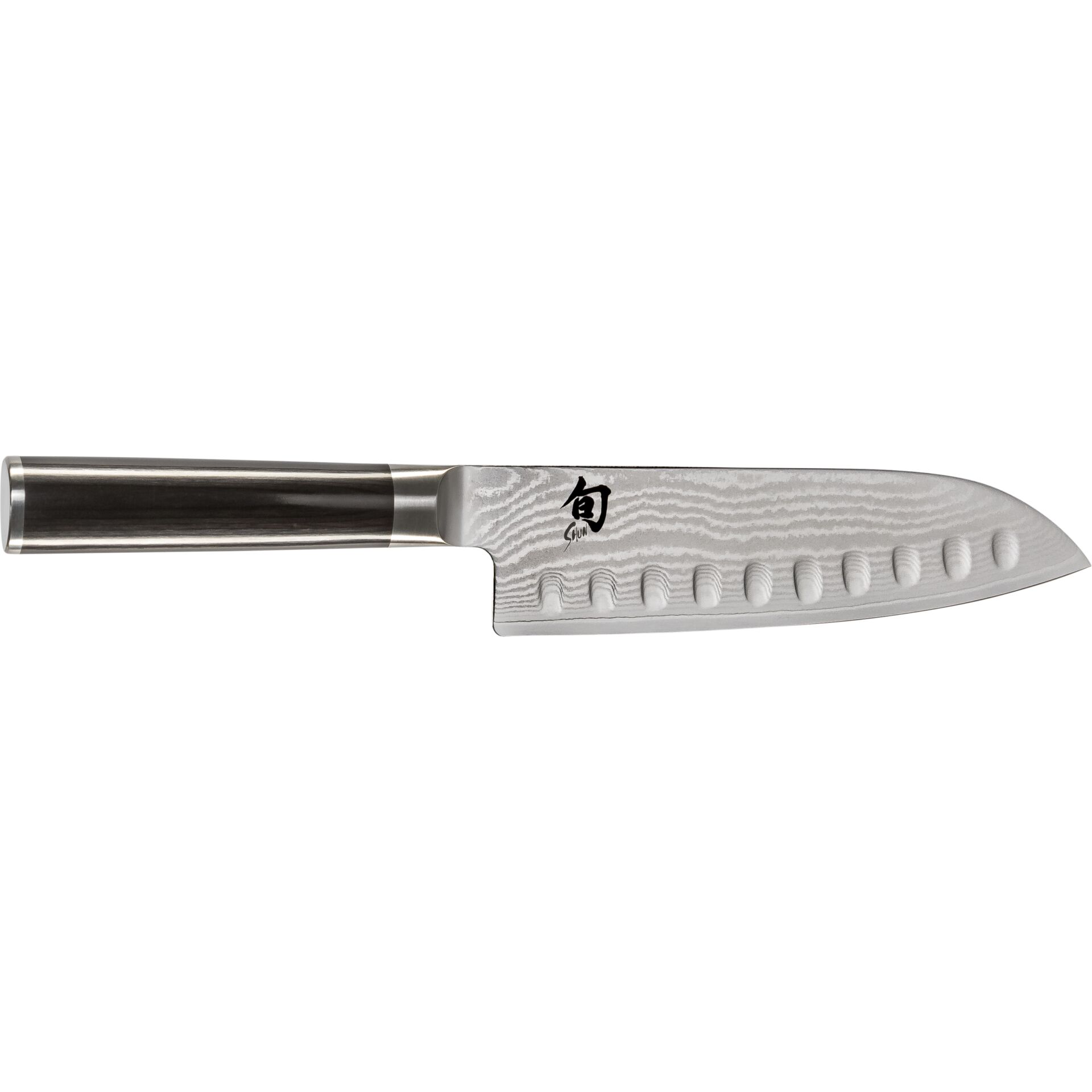 Chefmesser, Damastmuster, gestanzte Klinge, Griff Holz, Küchenmesser
